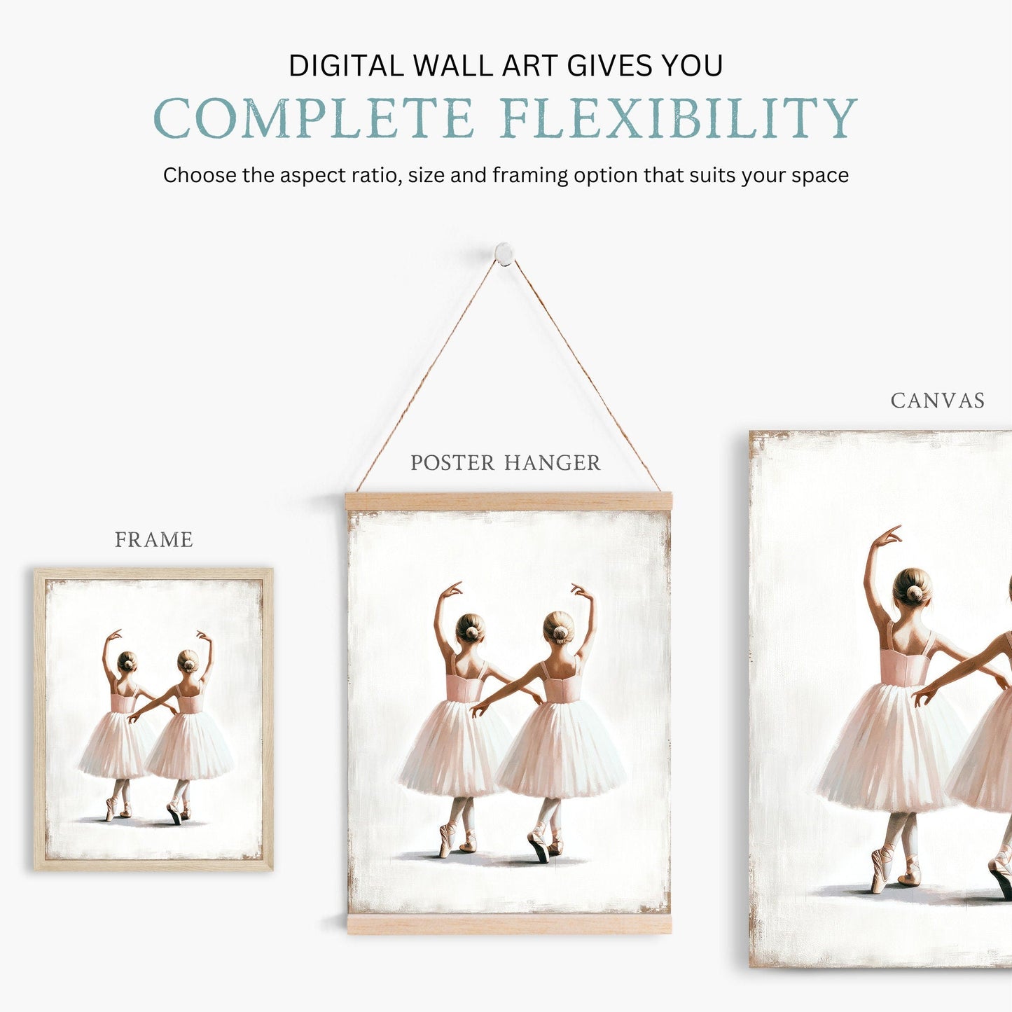 Ballet Nursery Prints, Ballerina Wall Decor, Vintage Girl's Room Art - WildfieldPrints