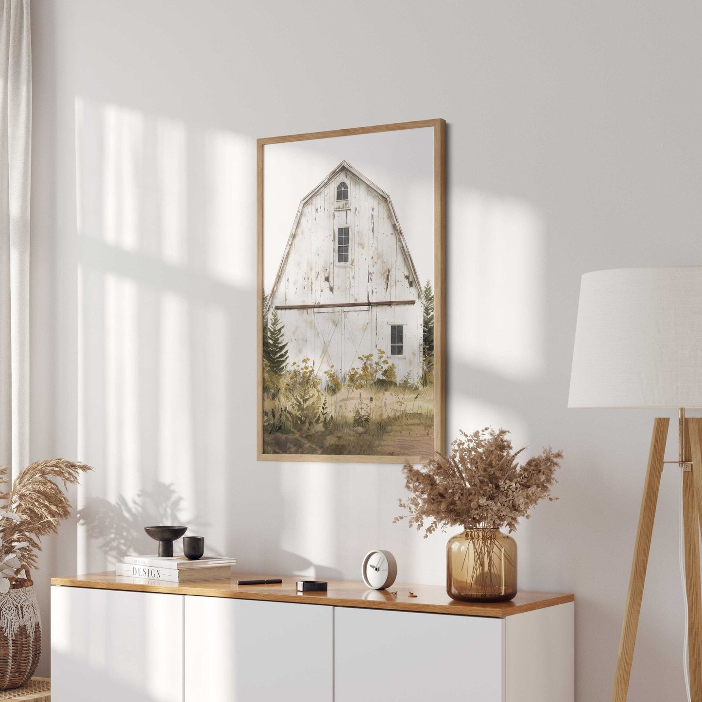 Barn Print, Rustic Farmhouse Artwork, Vintage Countryside Decor - WildfieldPrints
