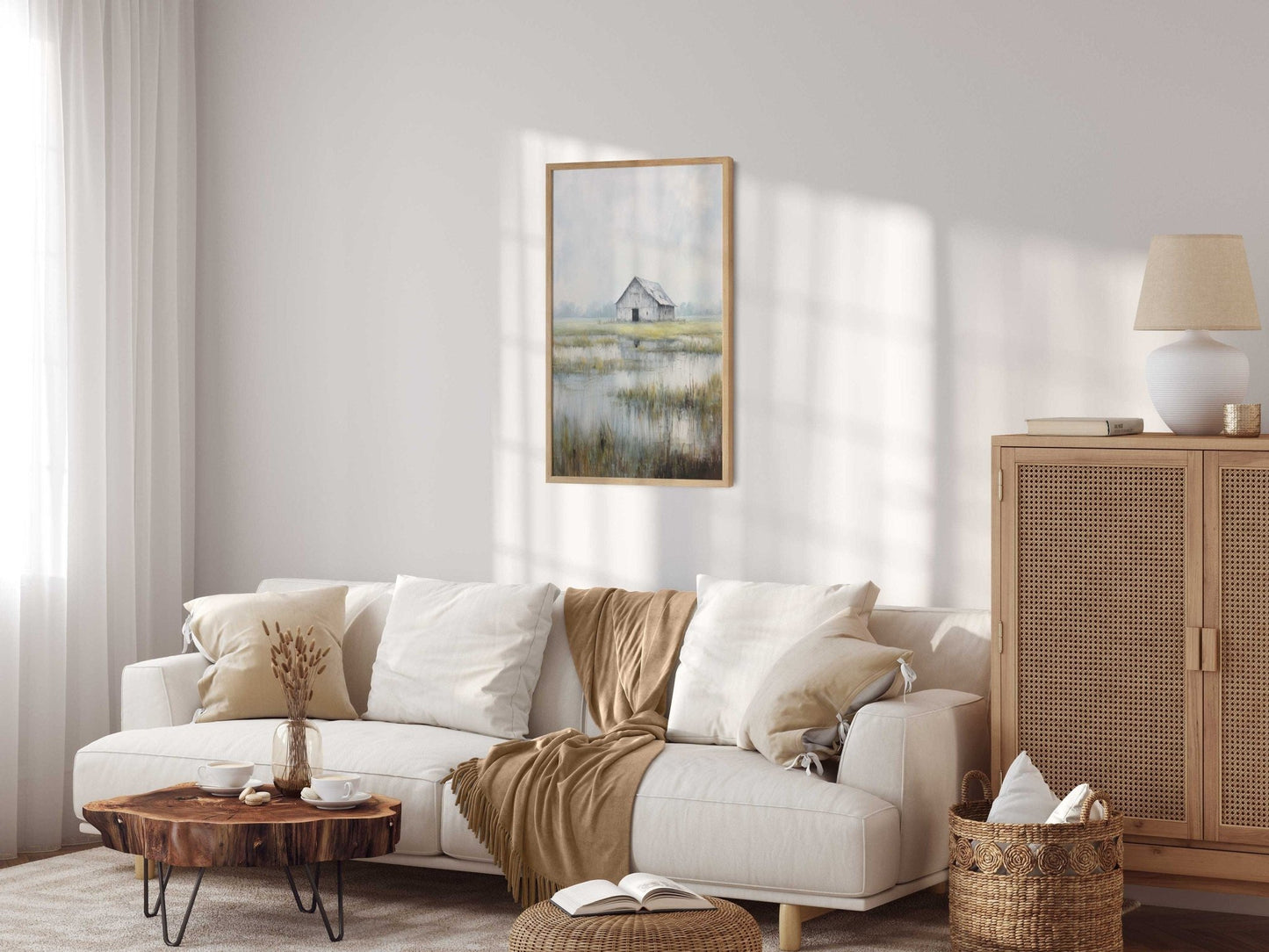 Barn Print, Rustic Farmhouse Decor, Vintage Countryside Wall Art - WildfieldPrints