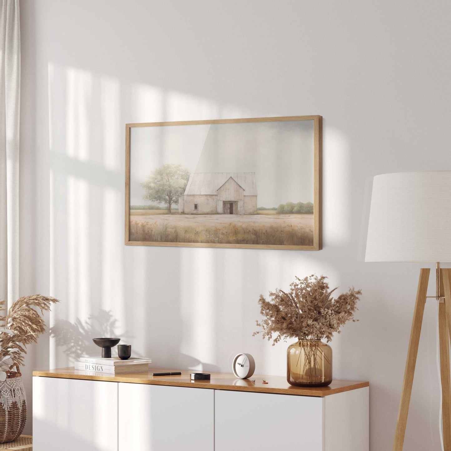 Barn Print, Rustic Farmhouse Wall Decor, Vintage Countryside Art - WildfieldPrints