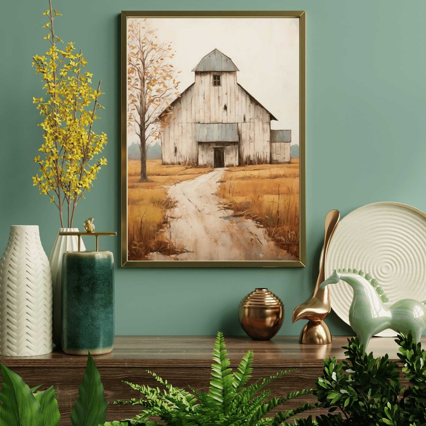 Barn Wall Decor, Rustic Farmhouse Art, Vintage Countryside Print - WildfieldPrints