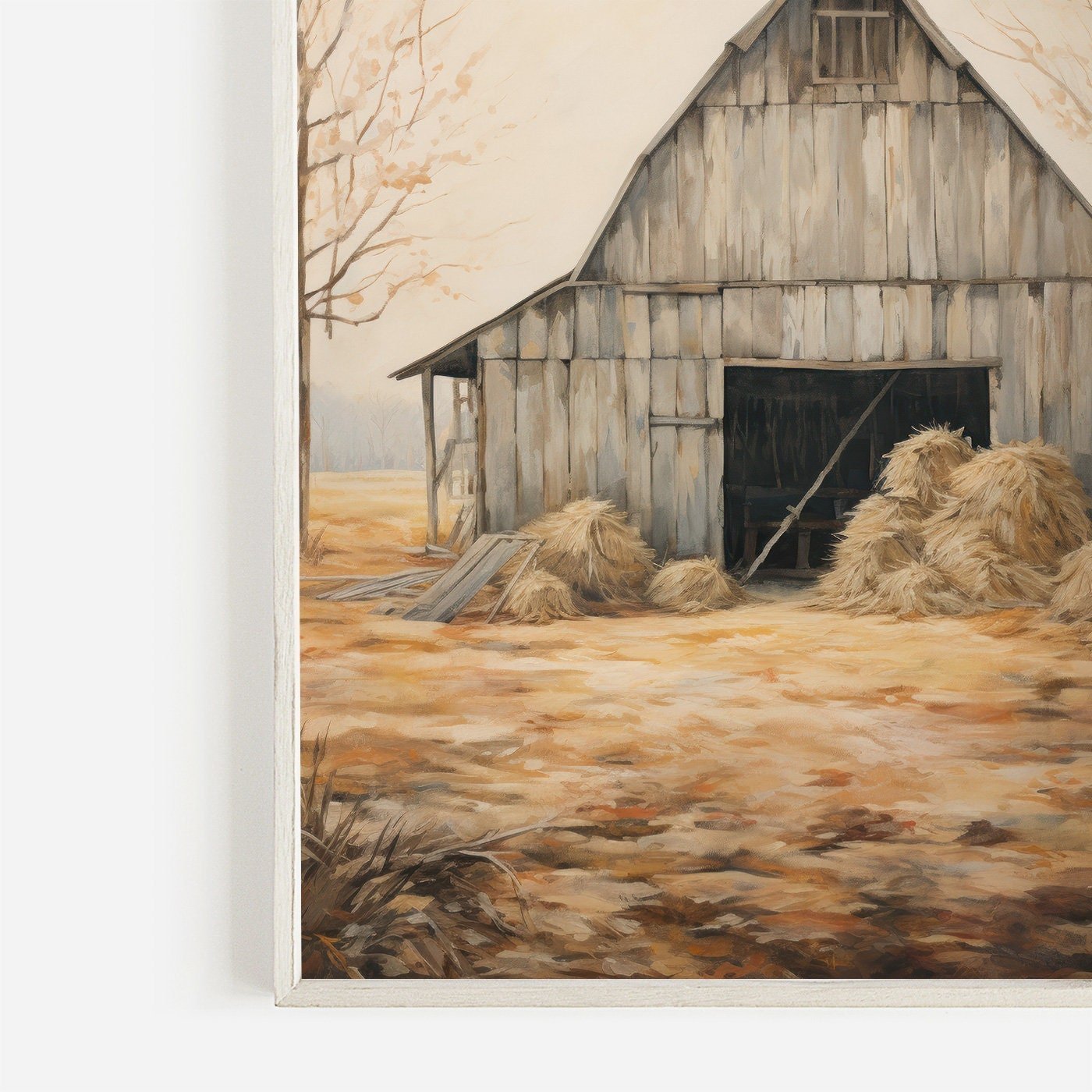 Barn Wall Decor, Rustic Farmhouse Art, Vintage Countryside Print - WildfieldPrints