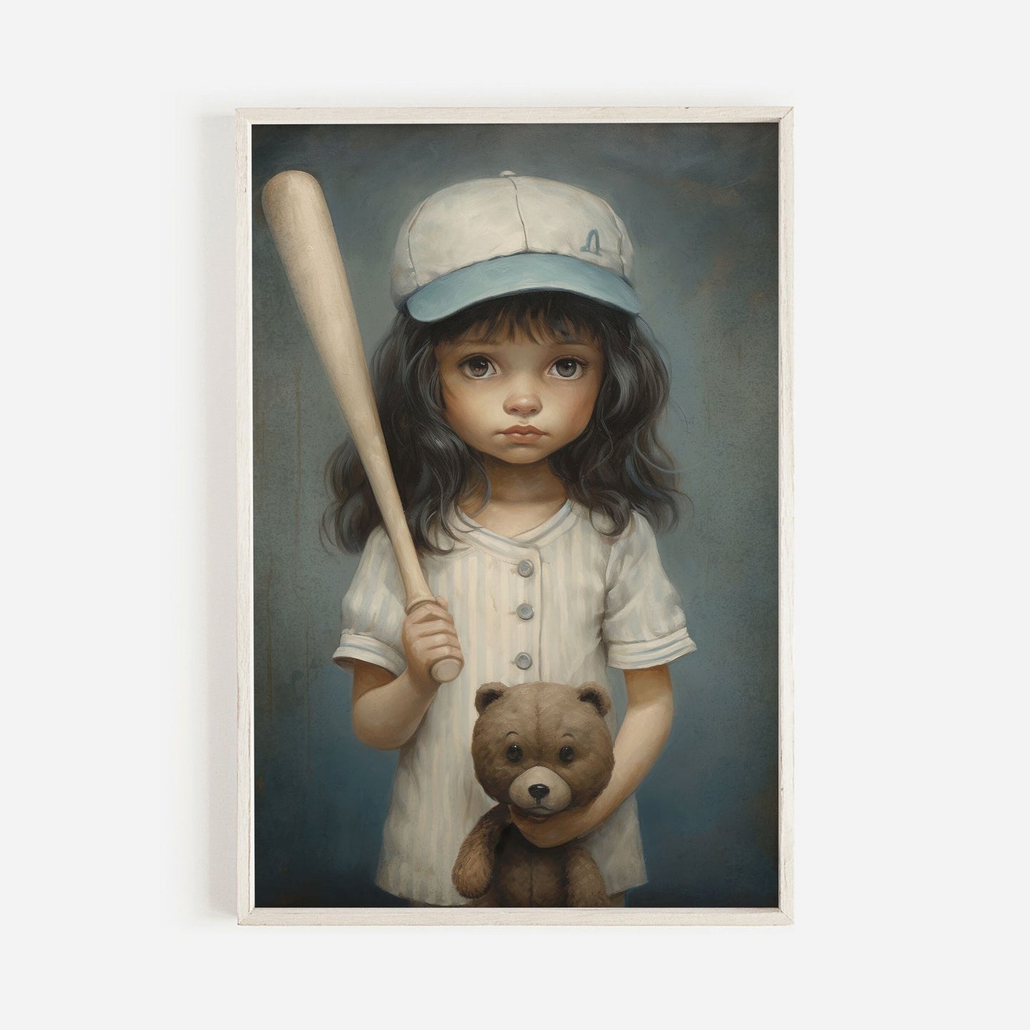 Baseball Nursery Wall Art, Vintage Girls Room Decor, Little Player Decor - WildfieldPrints