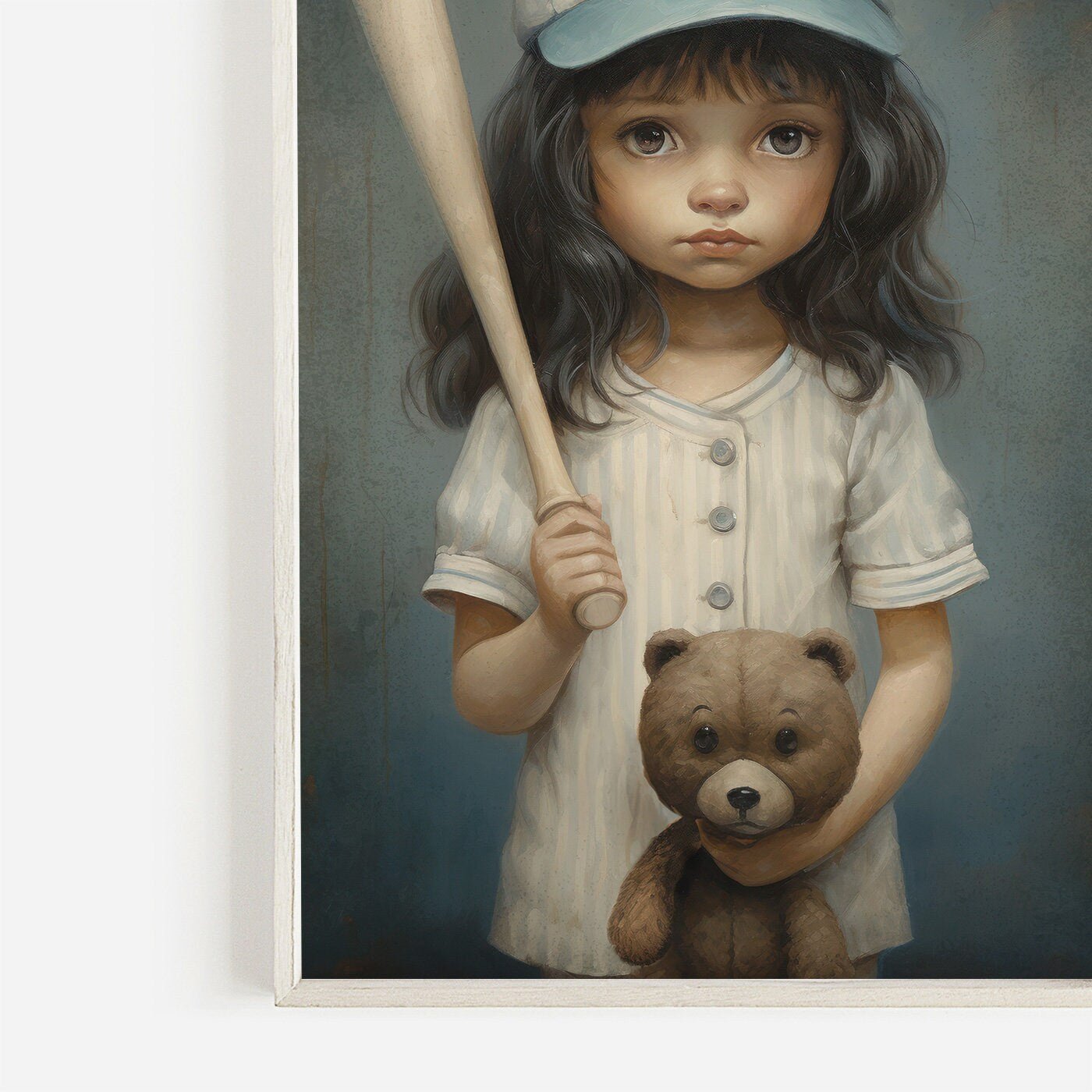 Baseball Nursery Wall Art, Vintage Girls Room Decor, Little Player Decor - WildfieldPrints