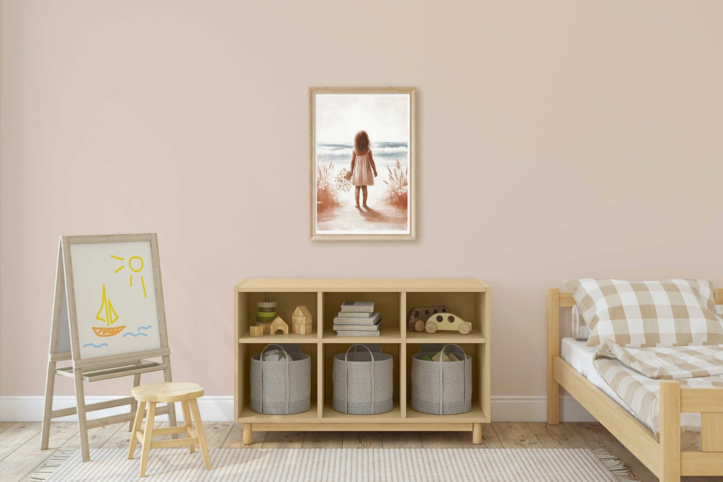 Beach Nursery Decor, Ocean Theme Wall Art, Cute Girl's Room Decor - WildfieldPrints