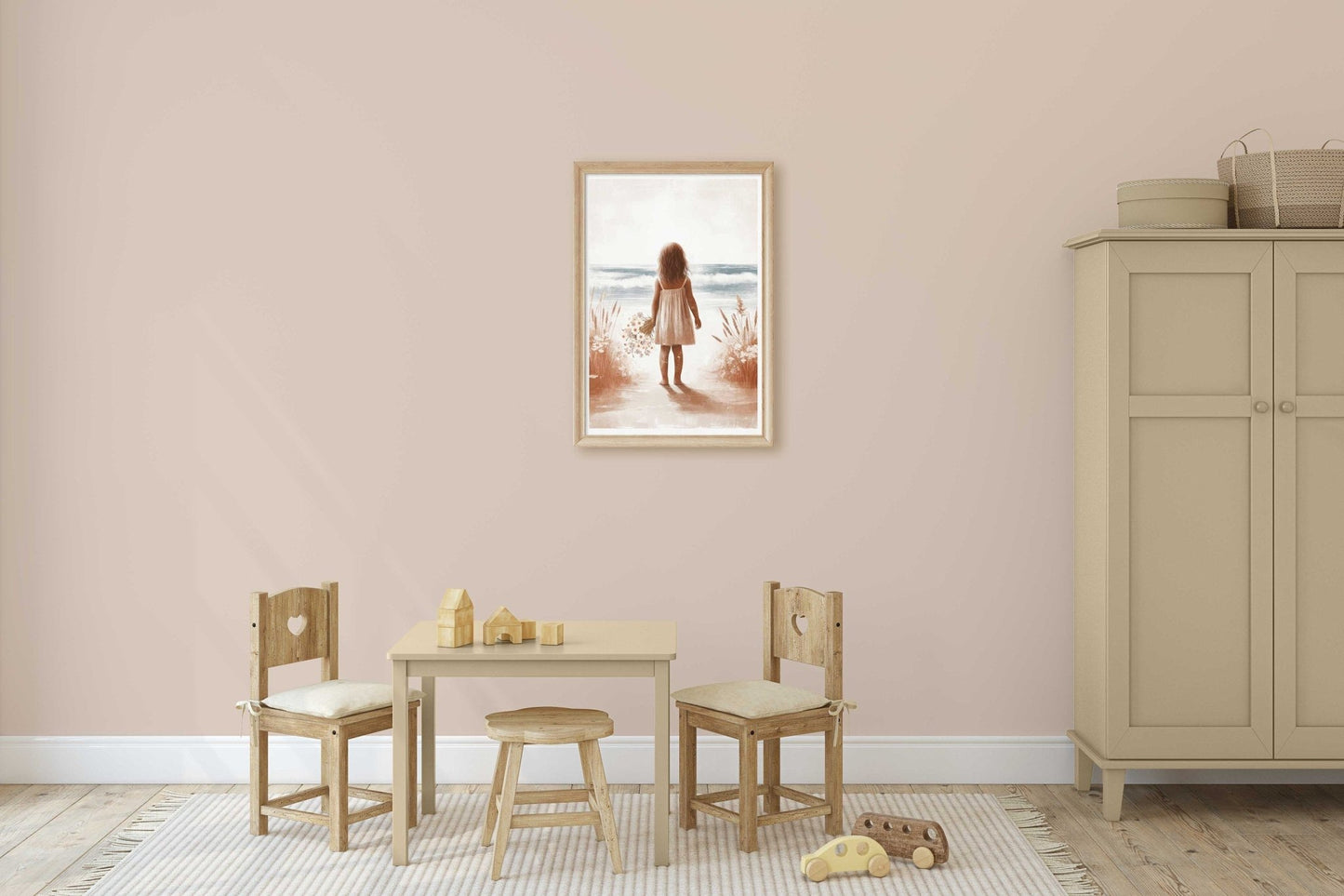 Beach Nursery Decor, Ocean Theme Wall Art, Cute Girl's Room Decor - WildfieldPrints