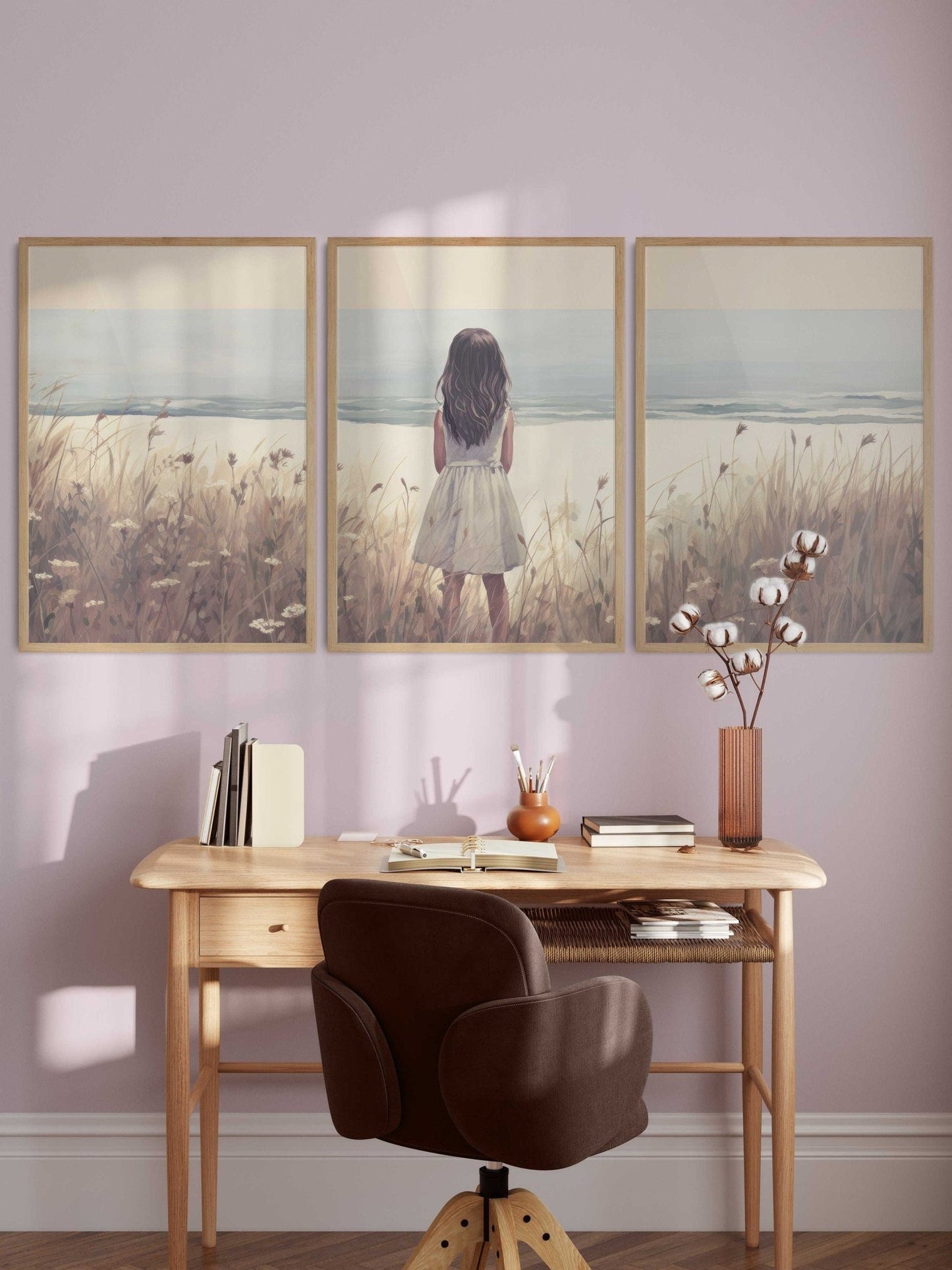 Beach Nursery Prints, Coastal Room Decor, Girl Adventure Wall Art - WildfieldPrints