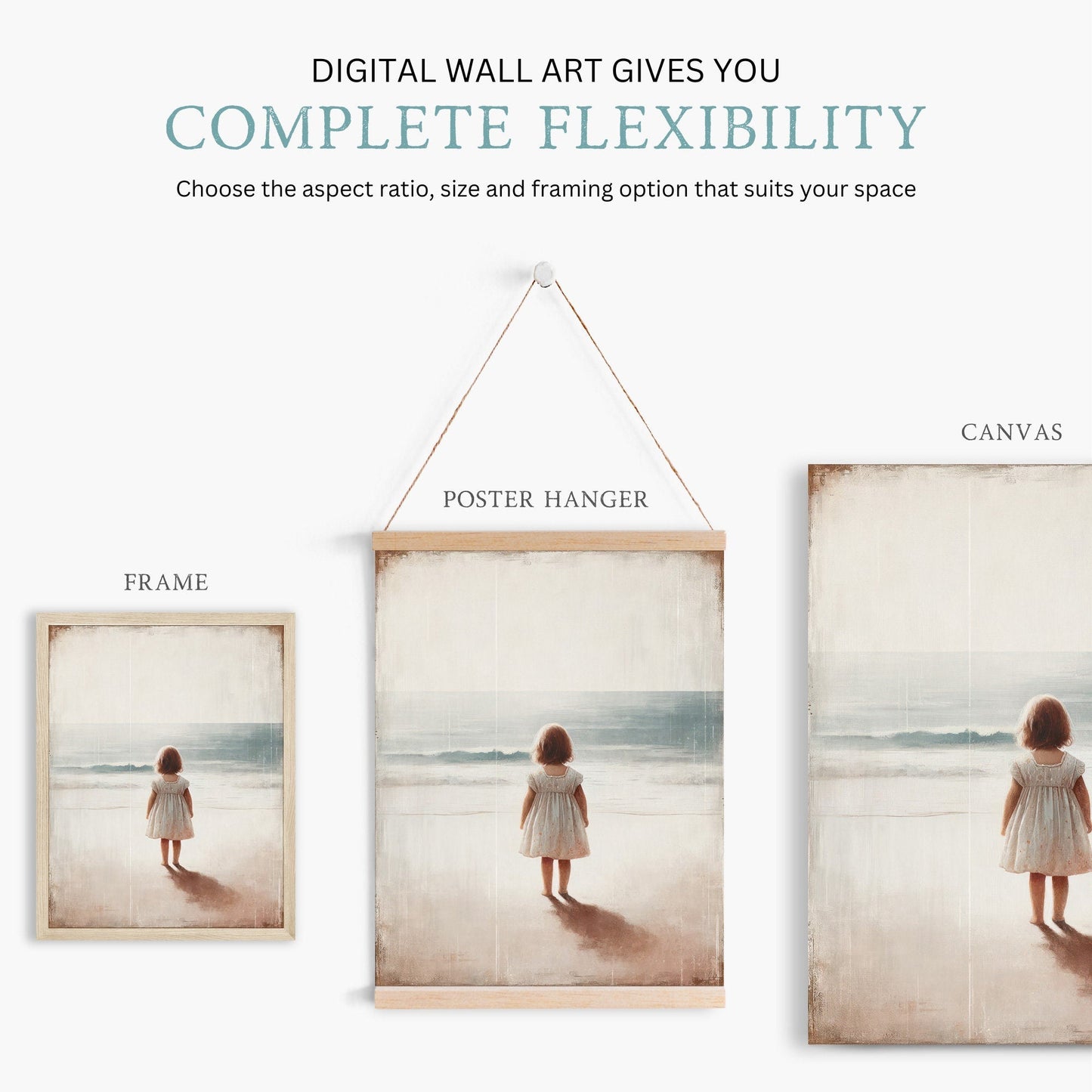 Beach Nursery Prints, Ocean Adventure Wall Decor, Girls Bedroom Art - WildfieldPrints