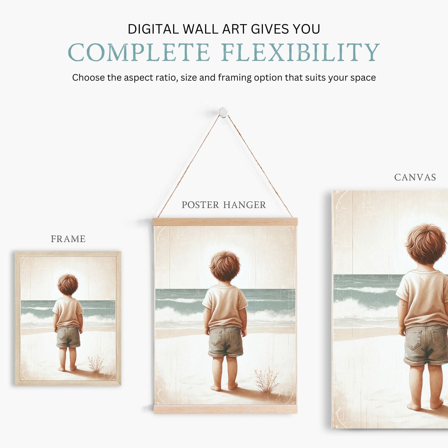 Beach Nursery Wall Decor, Ocean Themed Boy Room Art, Adventure Prints - WildfieldPrints