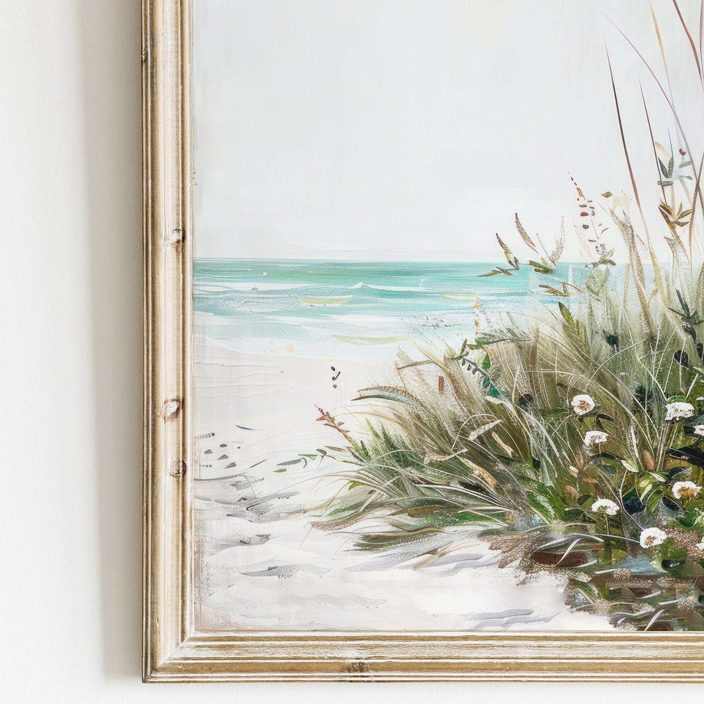 Beach Wall Art, Coastal Home Decor, Rustic Seascape Painting - WildfieldPrints