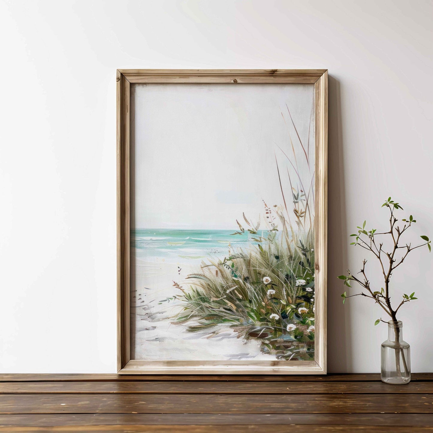 Beach Wall Art, Coastal Home Decor, Rustic Seascape Painting - WildfieldPrints