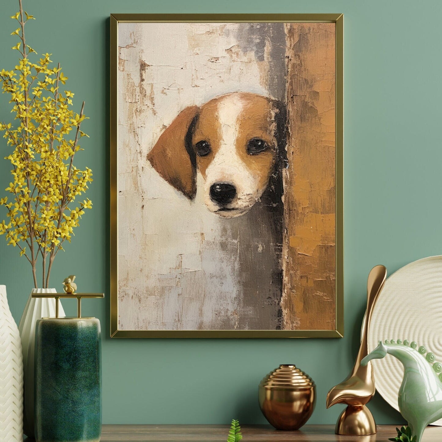 Beagle Wall Art, Vintage Puppy Decor, Adorable Animal Print - WildfieldPrints