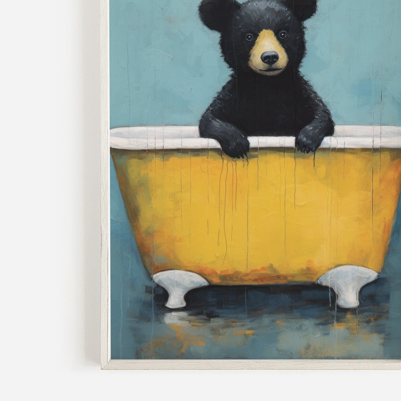 Bear Nursery Decor, Cute Forest Animal Prints, Rustic Kids Bedroom - WildfieldPrints