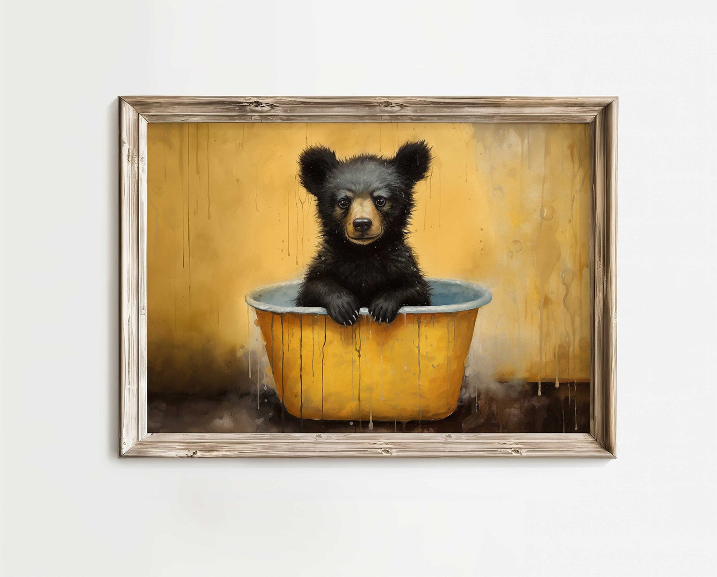 Bear Nursery Decor, Cute Forest Animal Prints, Rustic Kids Bedroom - WildfieldPrints