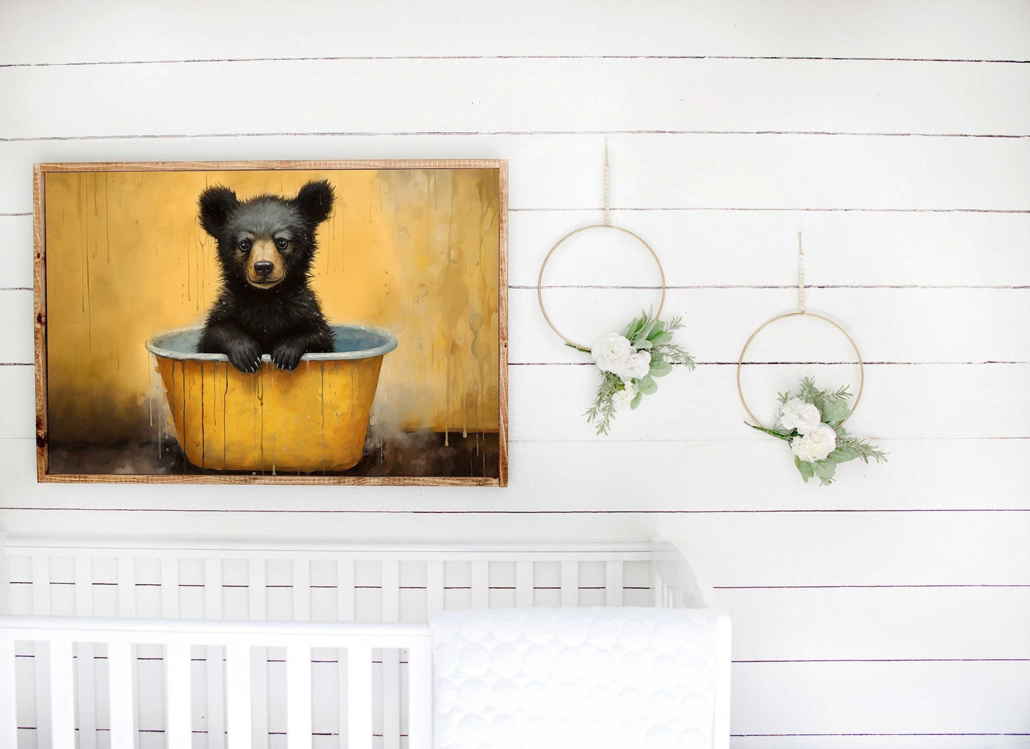 Bear Nursery Decor, Cute Forest Animal Prints, Rustic Kids Bedroom - WildfieldPrints