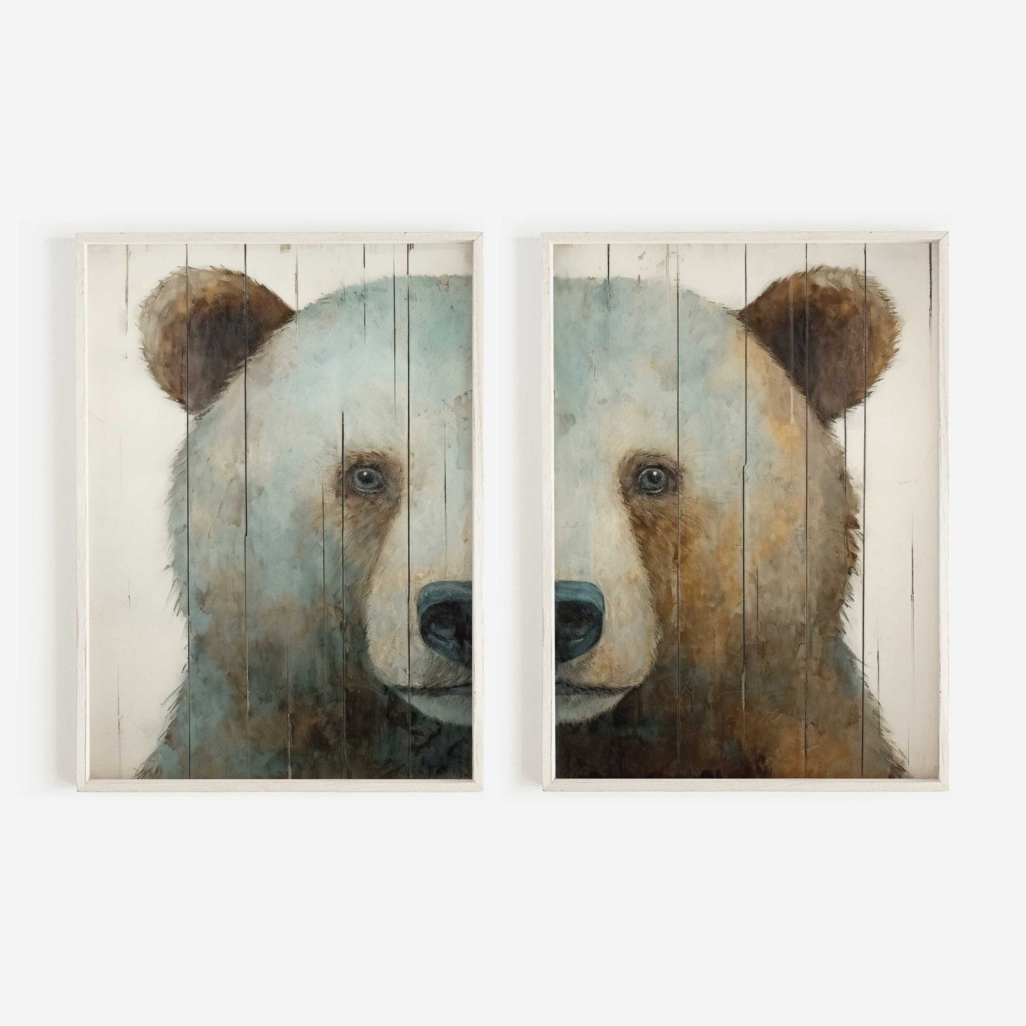 Bear Wall Art, Rustic Animal Print, Nursery Decor - WildfieldPrints