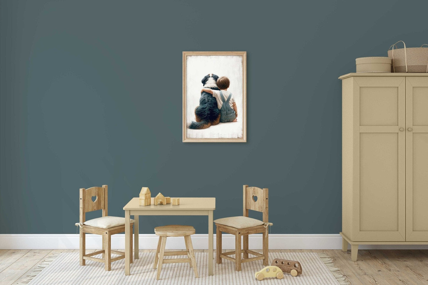Bernese Mountain Dog Print, Toddler Room Decor, Boys Nursery Art - WildfieldPrints