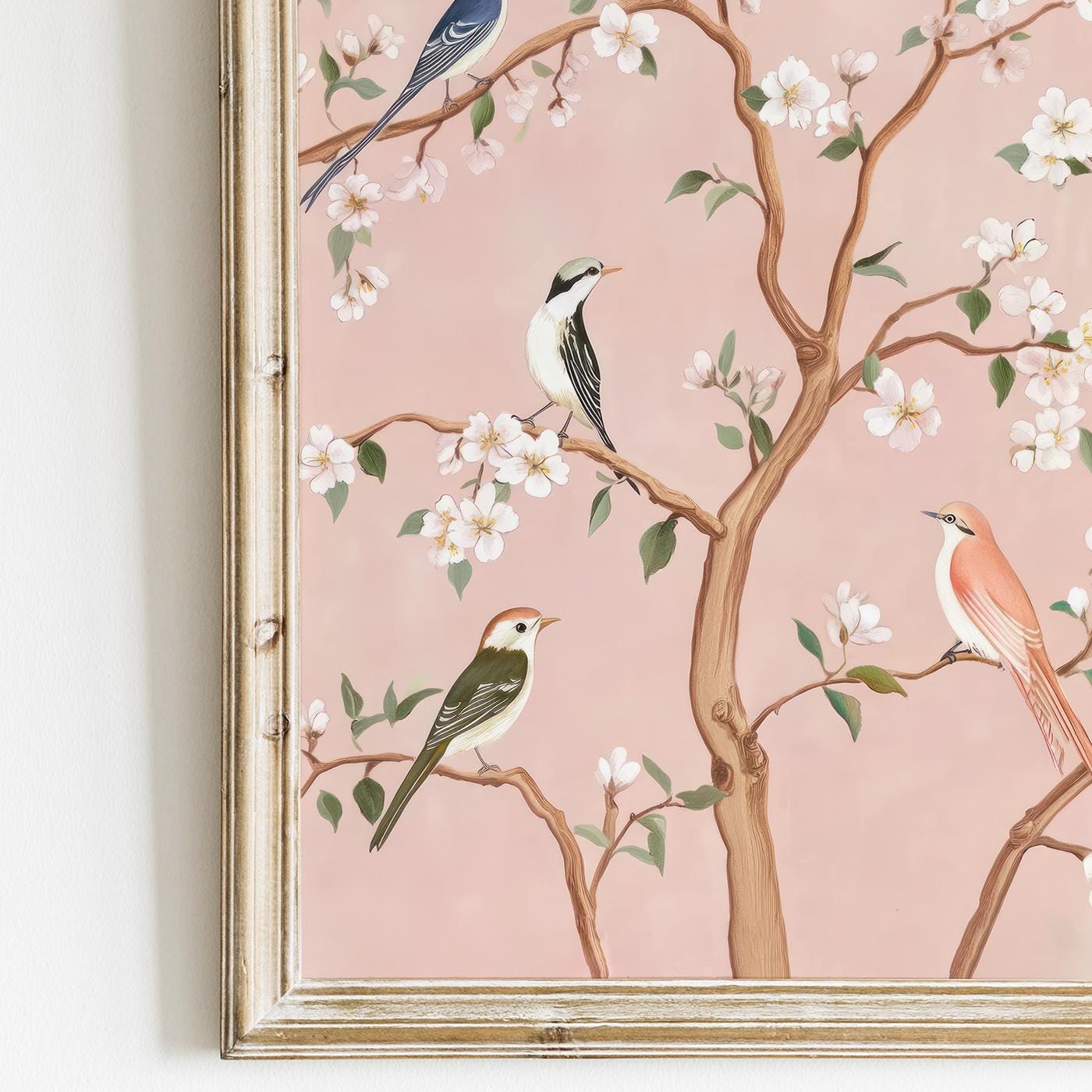 Bird Nursery Wall Art, Colorful Bedroom Decor, Tree and Farmhouse Design - WildfieldPrints