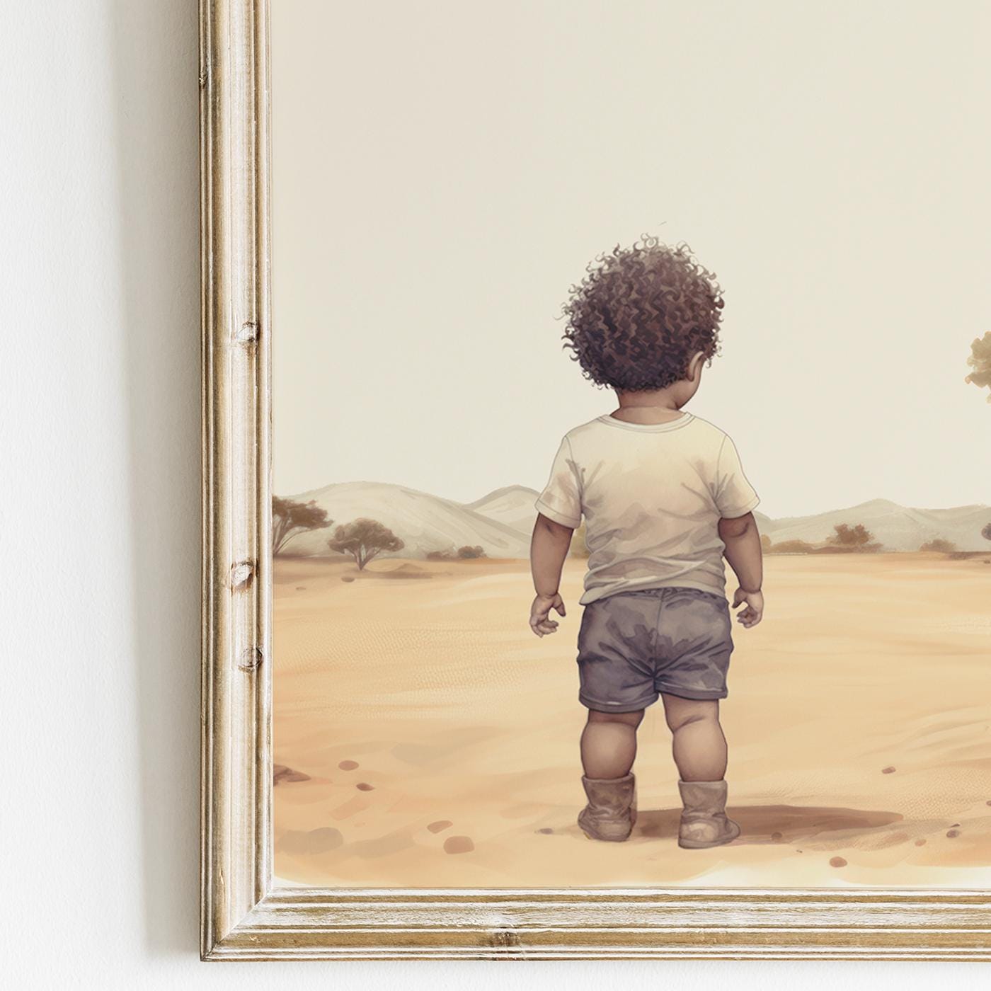 Black Boy Art, Safari Animal Nursery Decor, Elephant & Lion Wall Art - WildfieldPrints