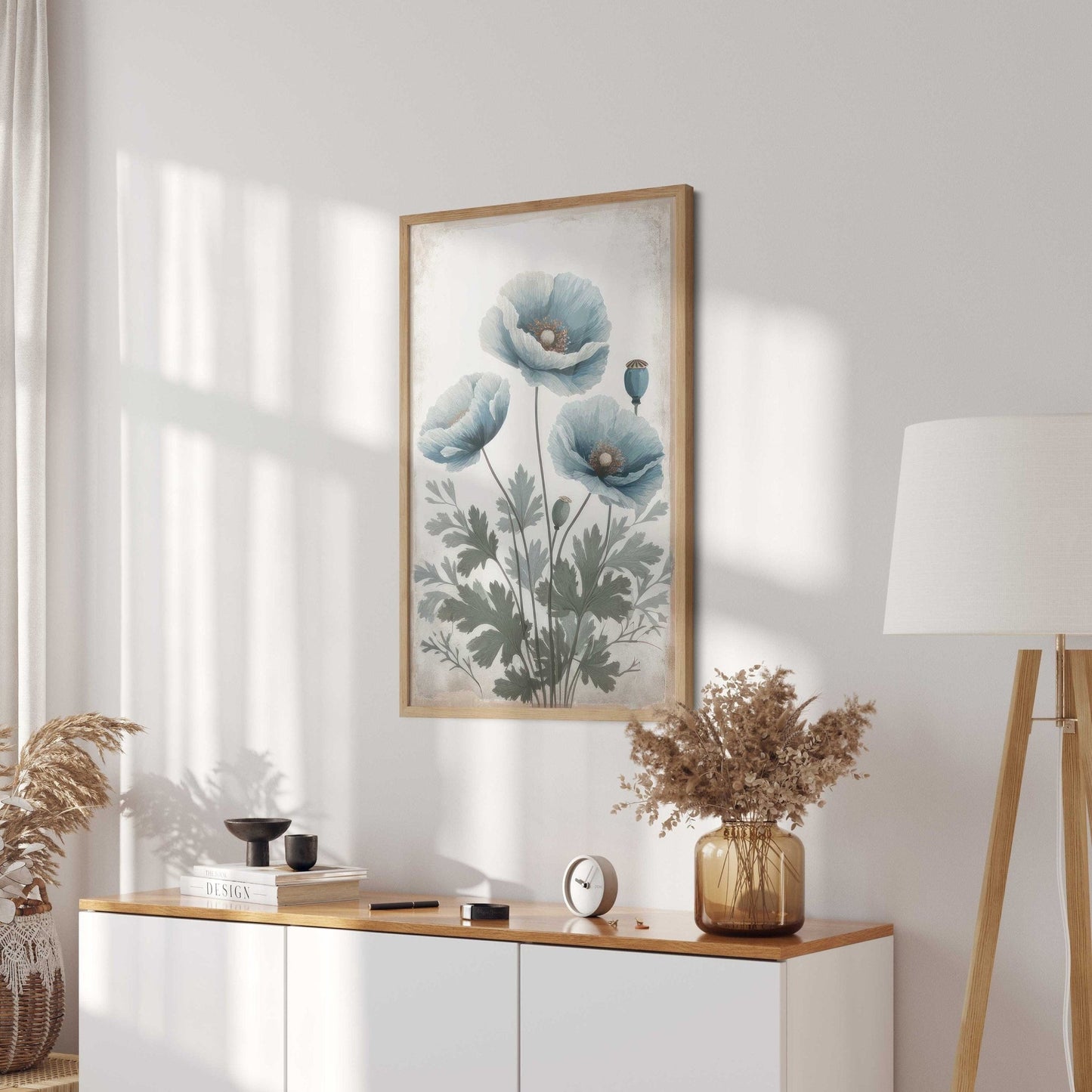 Blue Himalayan Poppy Flower Paintings, Floral Wall Decor, Floral Art - WildfieldPrints