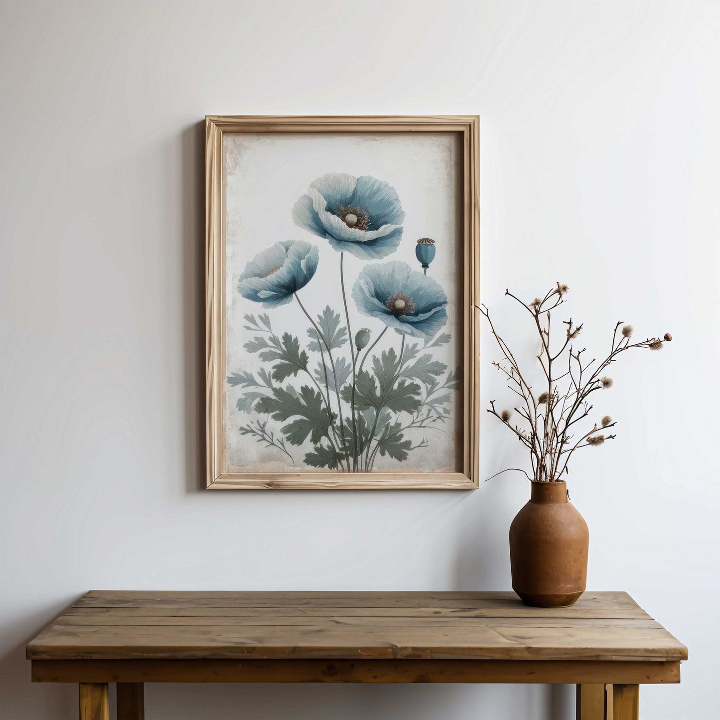 Blue Himalayan Poppy Flower Paintings, Floral Wall Decor, Floral Art - WildfieldPrints