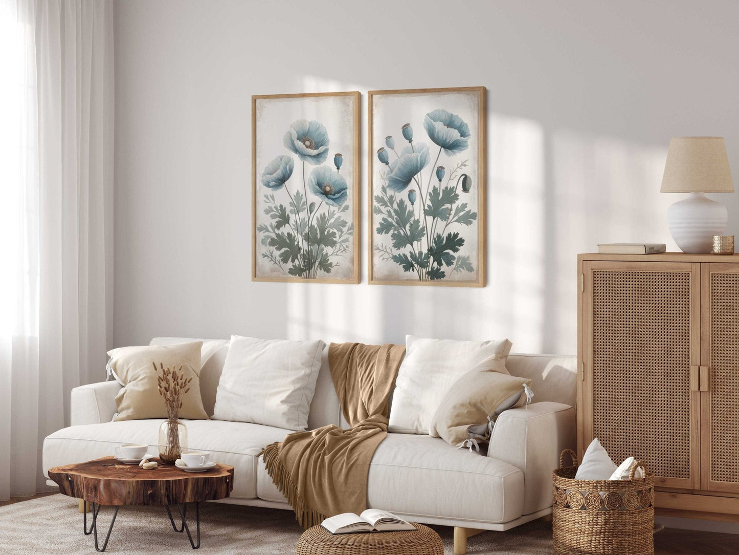 Blue Himalayan Poppy Prints, Wildflower Wall Art, Floral Decor - WildfieldPrints