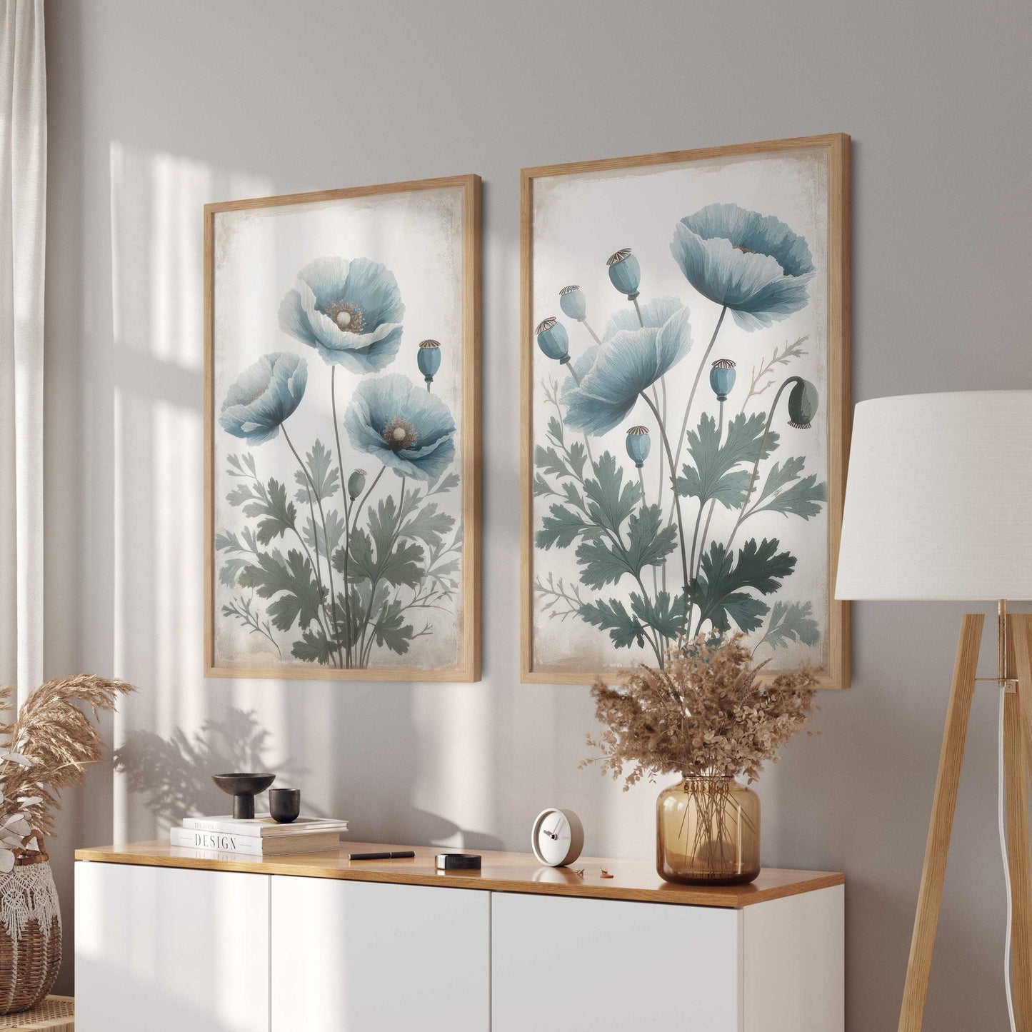 Blue Himalayan Poppy Prints, Wildflower Wall Art, Floral Decor - WildfieldPrints