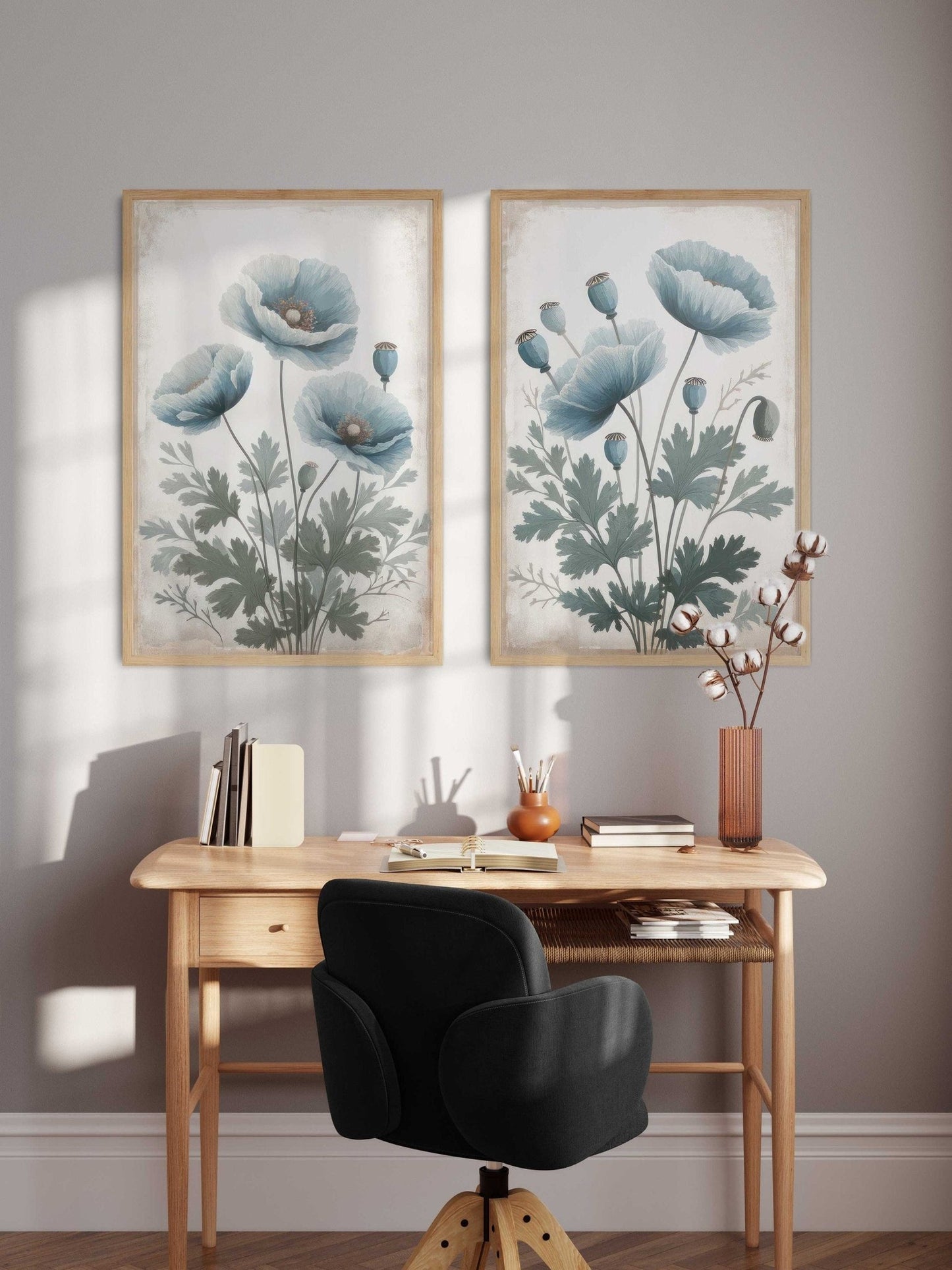 Blue Himalayan Poppy Prints, Wildflower Wall Art, Floral Decor - WildfieldPrints