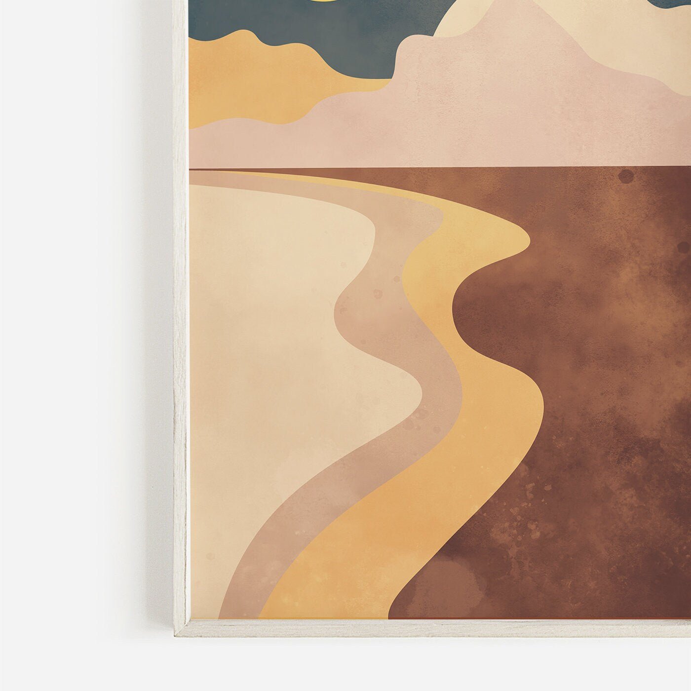 Boho Wall Art, Moon and Desert Landscape Decor, Vintage Style - WildfieldPrints