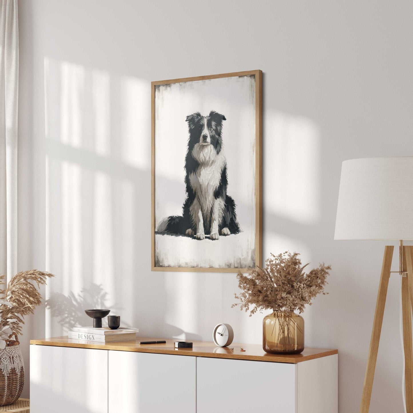 Border Collie Art Print, Dog Portrait Decor, Gift for Dog Lovers - WildfieldPrints