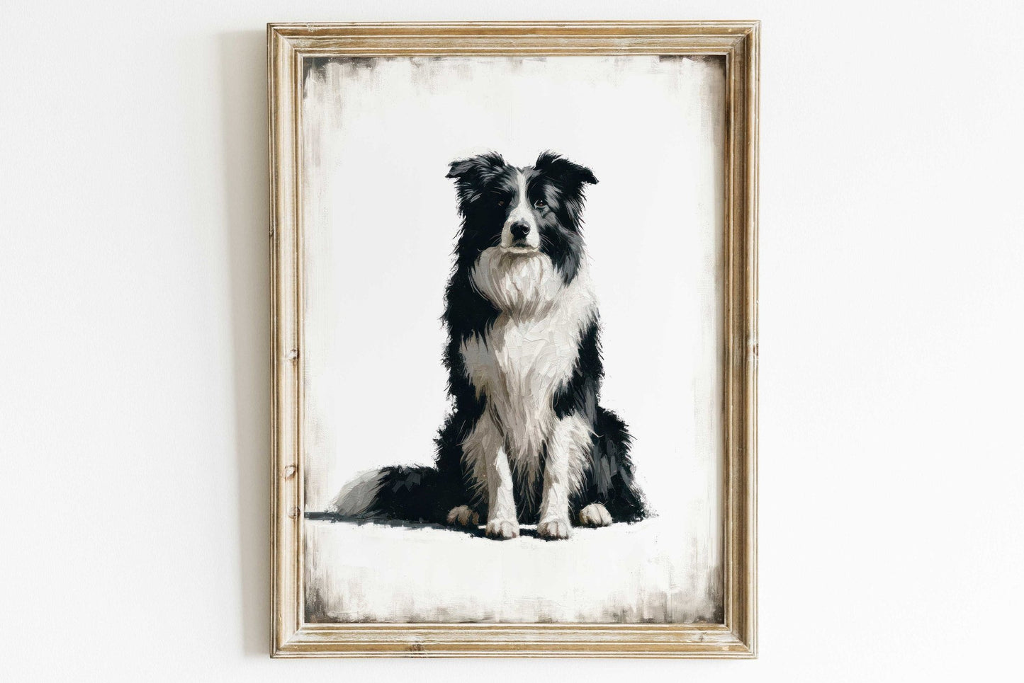 Border Collie Art Print, Dog Portrait Decor, Gift for Dog Lovers - WildfieldPrints