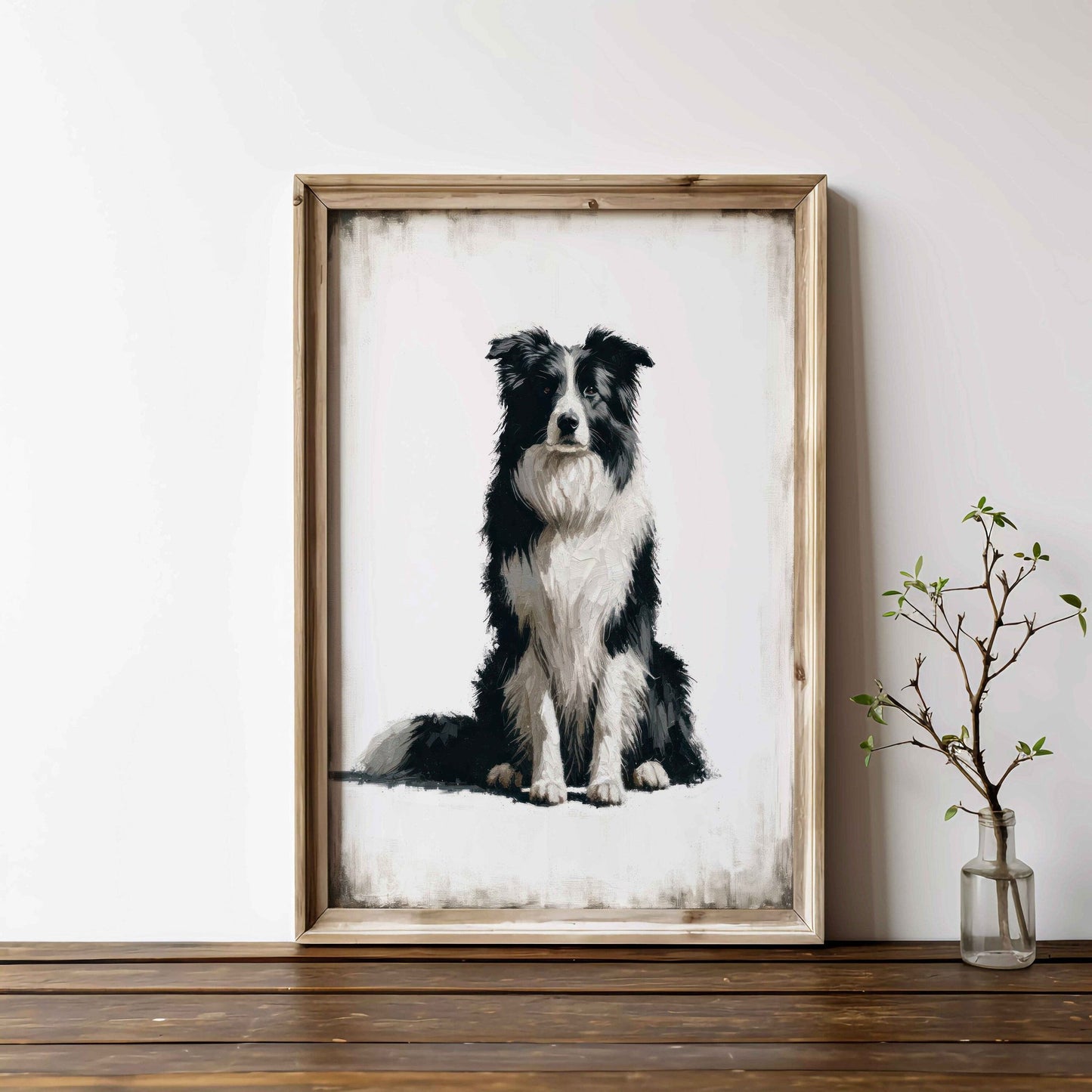Border Collie Art Print, Dog Portrait Decor, Gift for Dog Lovers - WildfieldPrints