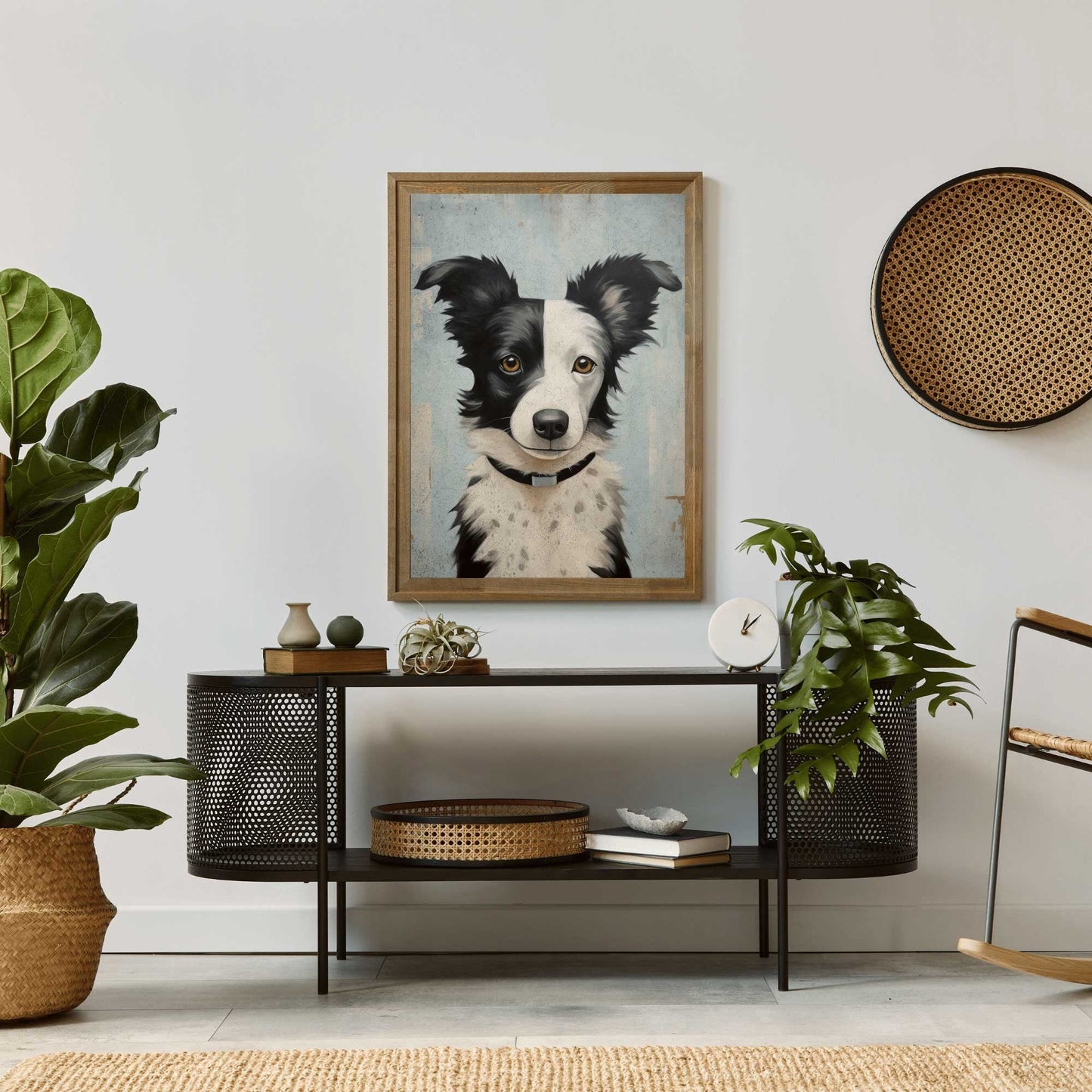 Border Collie Art Print, Vintage Dog Portrait, Gift for Dog Lovers - WildfieldPrints