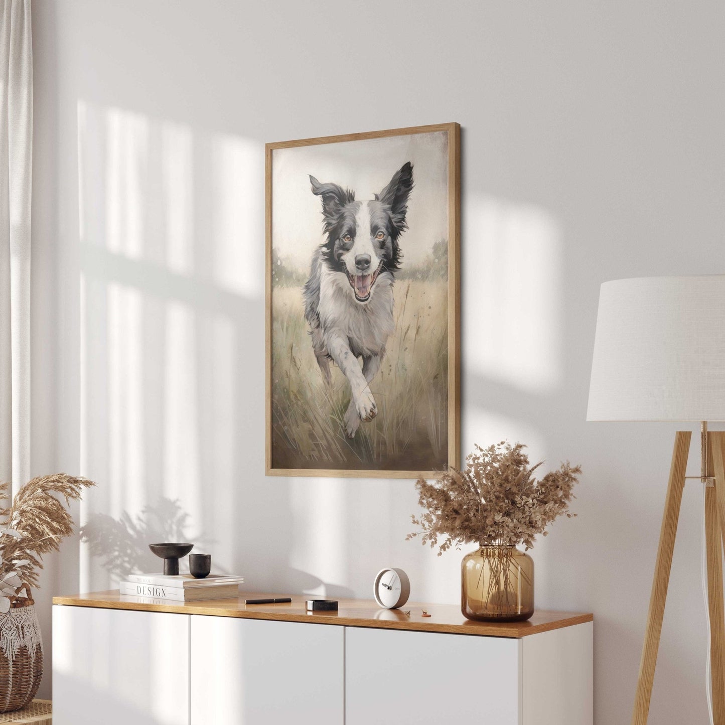 Border Collie Wall Art, Rustic Dog Decor, Perfect Gift for Dog Lovers - WildfieldPrints