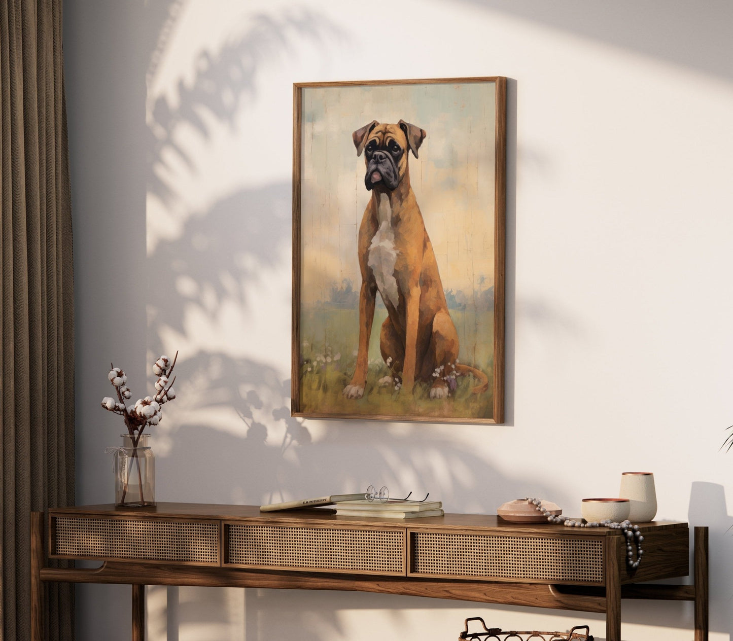 Boxer Dog Vintage Wall Art, Rustic Decor for Dog Lovers, Gift Idea - WildfieldPrints