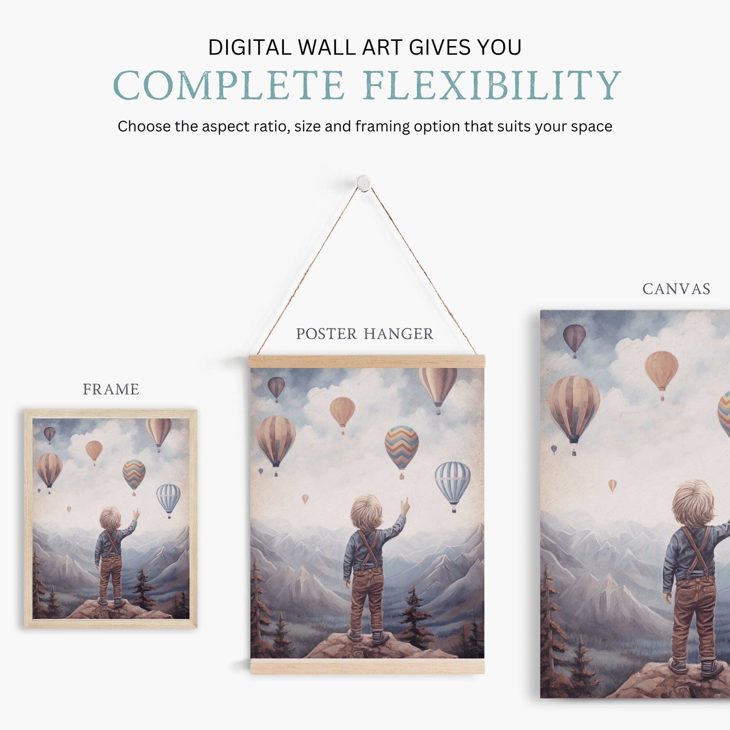 Boy Adventure Nursery Decor, Vintage Room Art, Mountain Wall Decor - WildfieldPrints