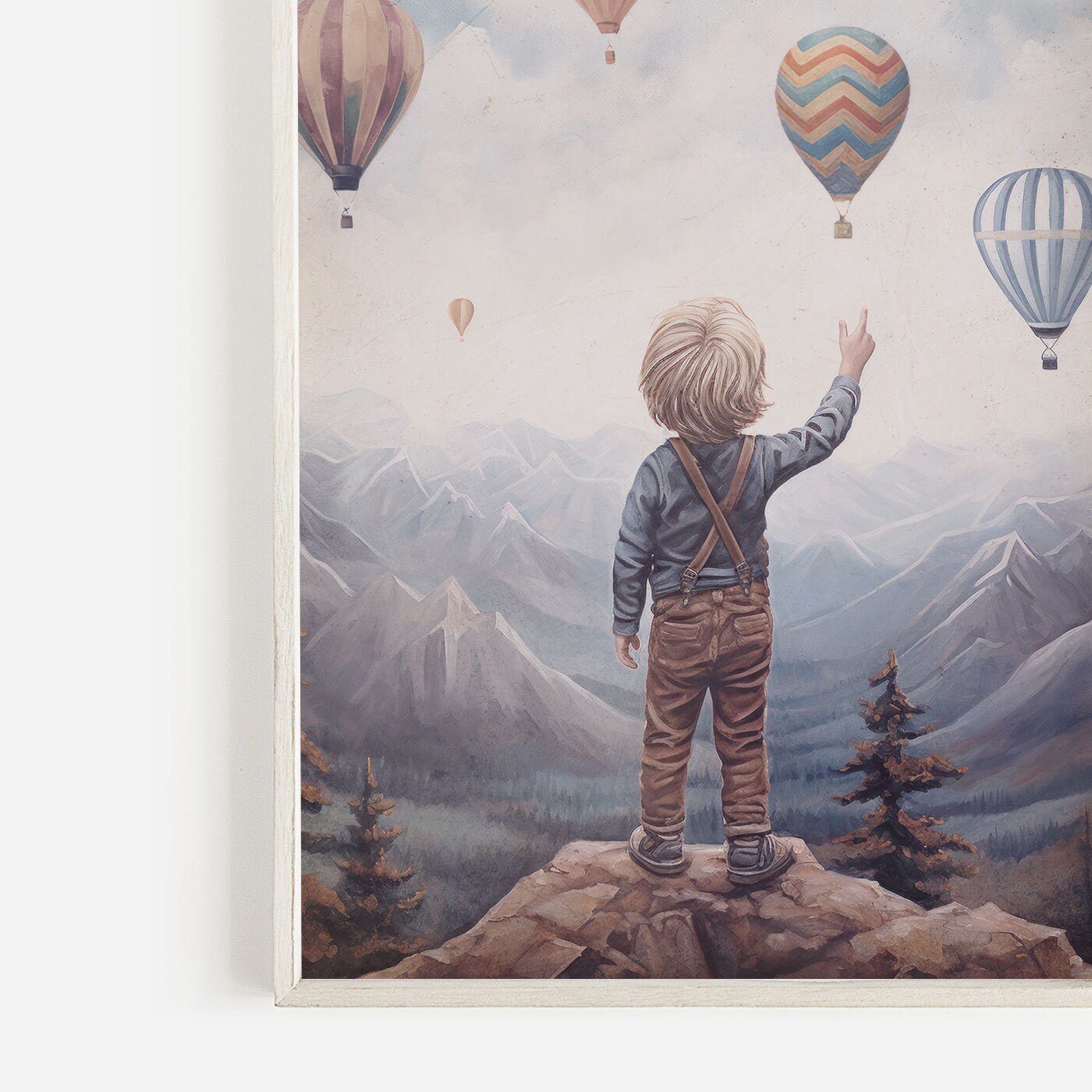 Boy Adventure Nursery Decor, Vintage Room Art, Mountain Wall Decor - WildfieldPrints