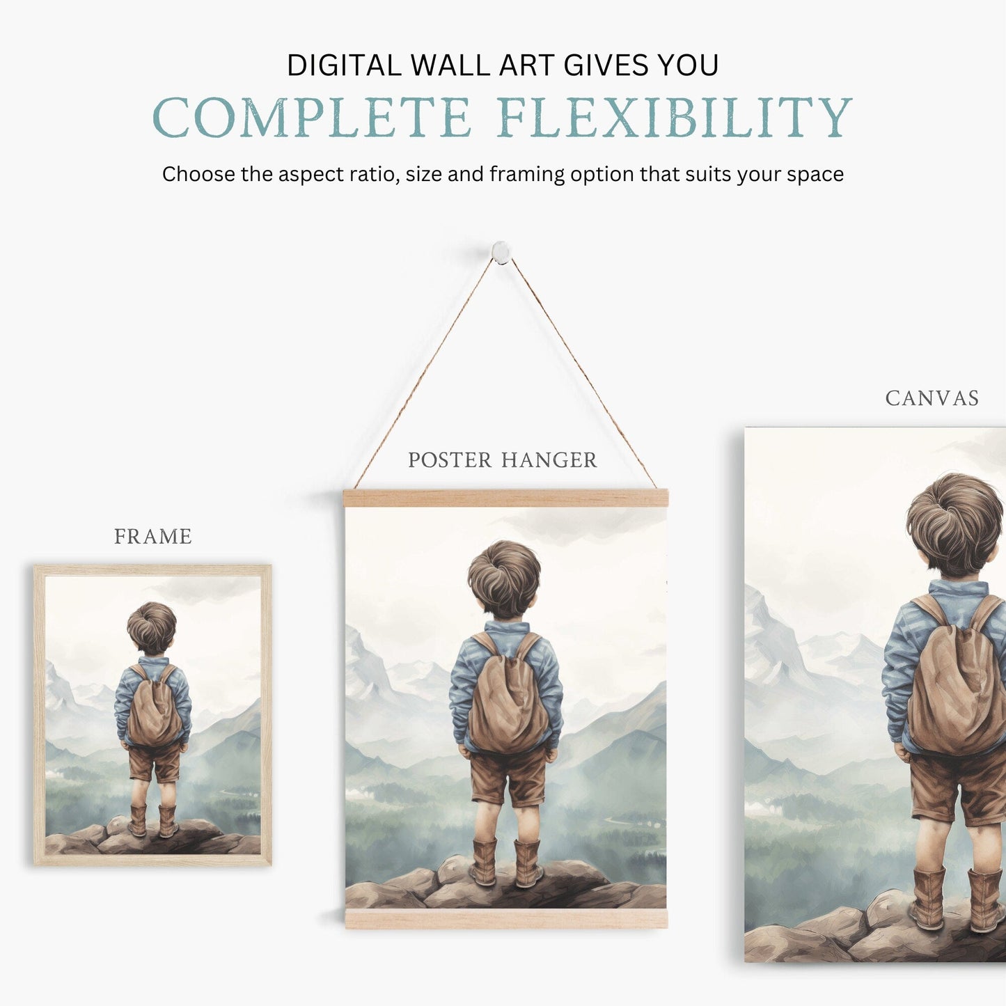 Boy Adventure Nursery Prints, Nature - Inspired Toddler Decor, Wall Art - WildfieldPrints