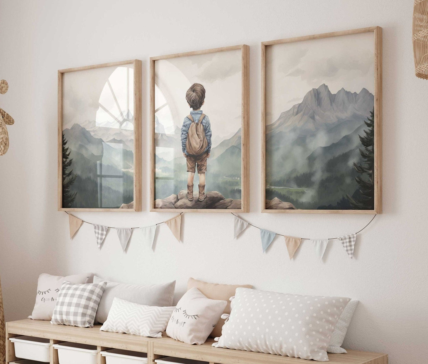 Boy Adventure Nursery Prints, Nature - Inspired Toddler Decor, Wall Art - WildfieldPrints