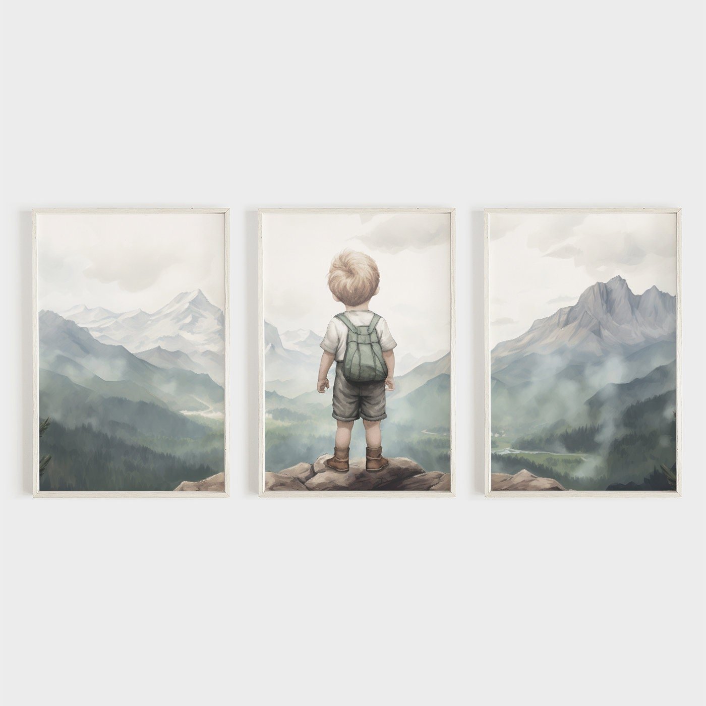 Boy Adventure Nursery Prints, Nature - Inspired Toddler Decor, Wall Art - WildfieldPrints
