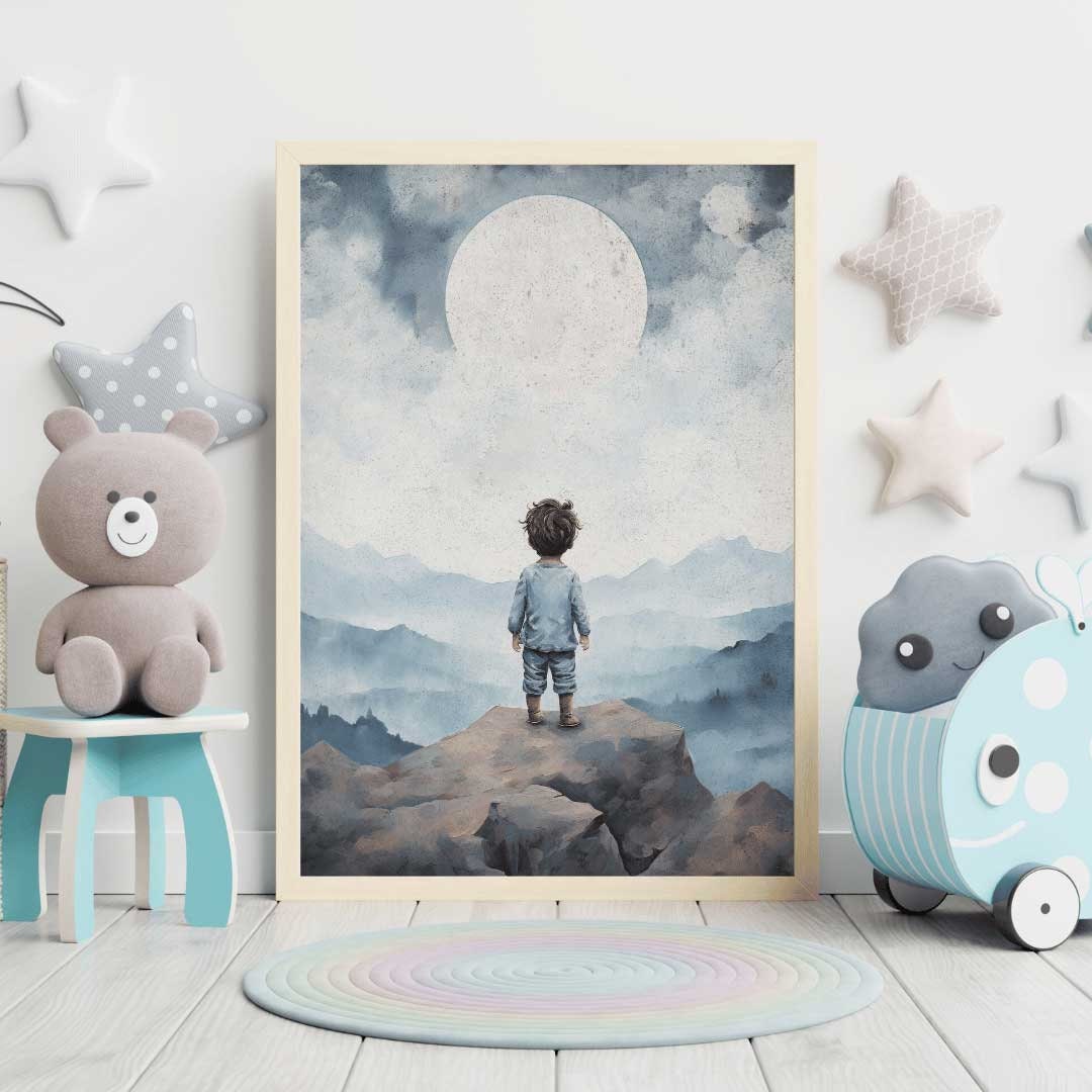 Boy Adventure Nursery Prints, Nature Wall Decor, Toddler Room Art - WildfieldPrints