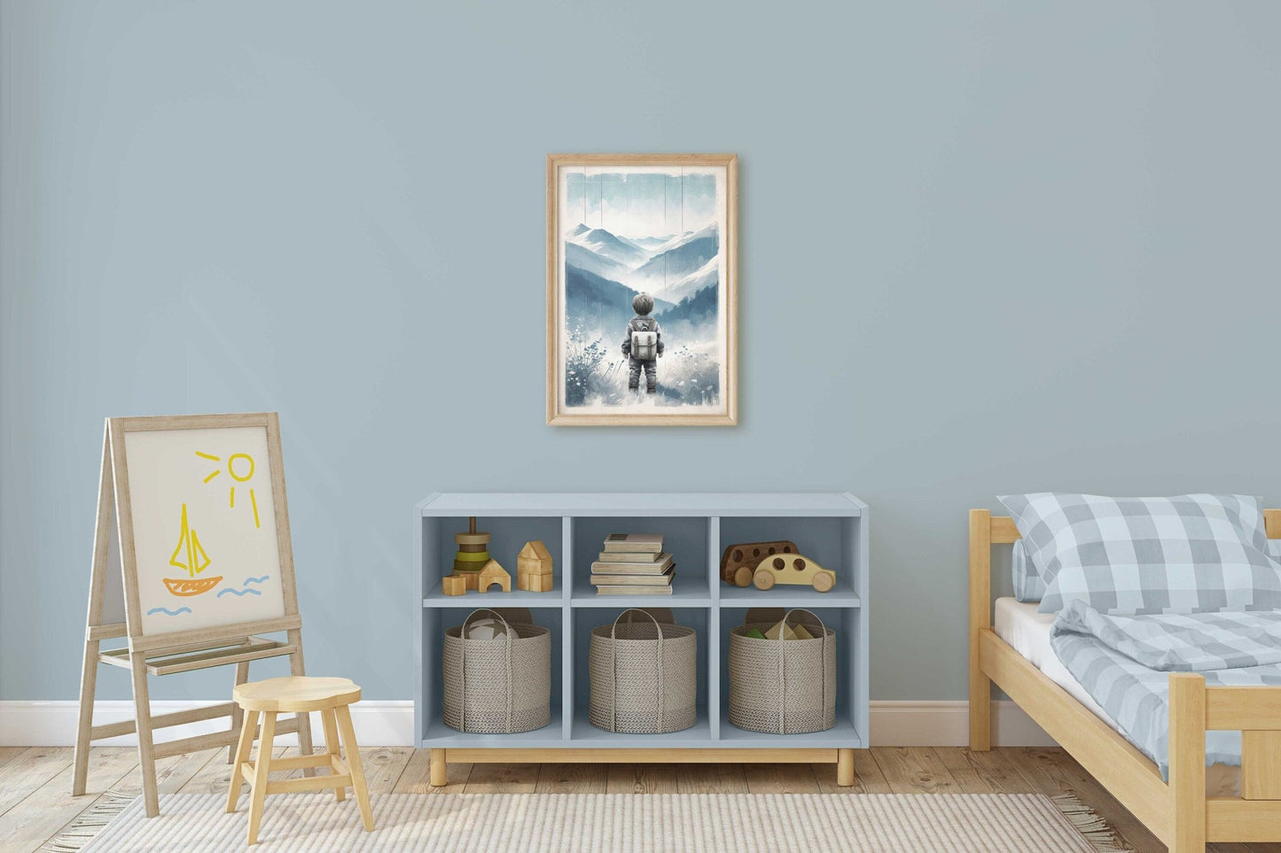 Boy Adventure Prints, Misty Mountain Decor, Toddler Room Art - WildfieldPrints