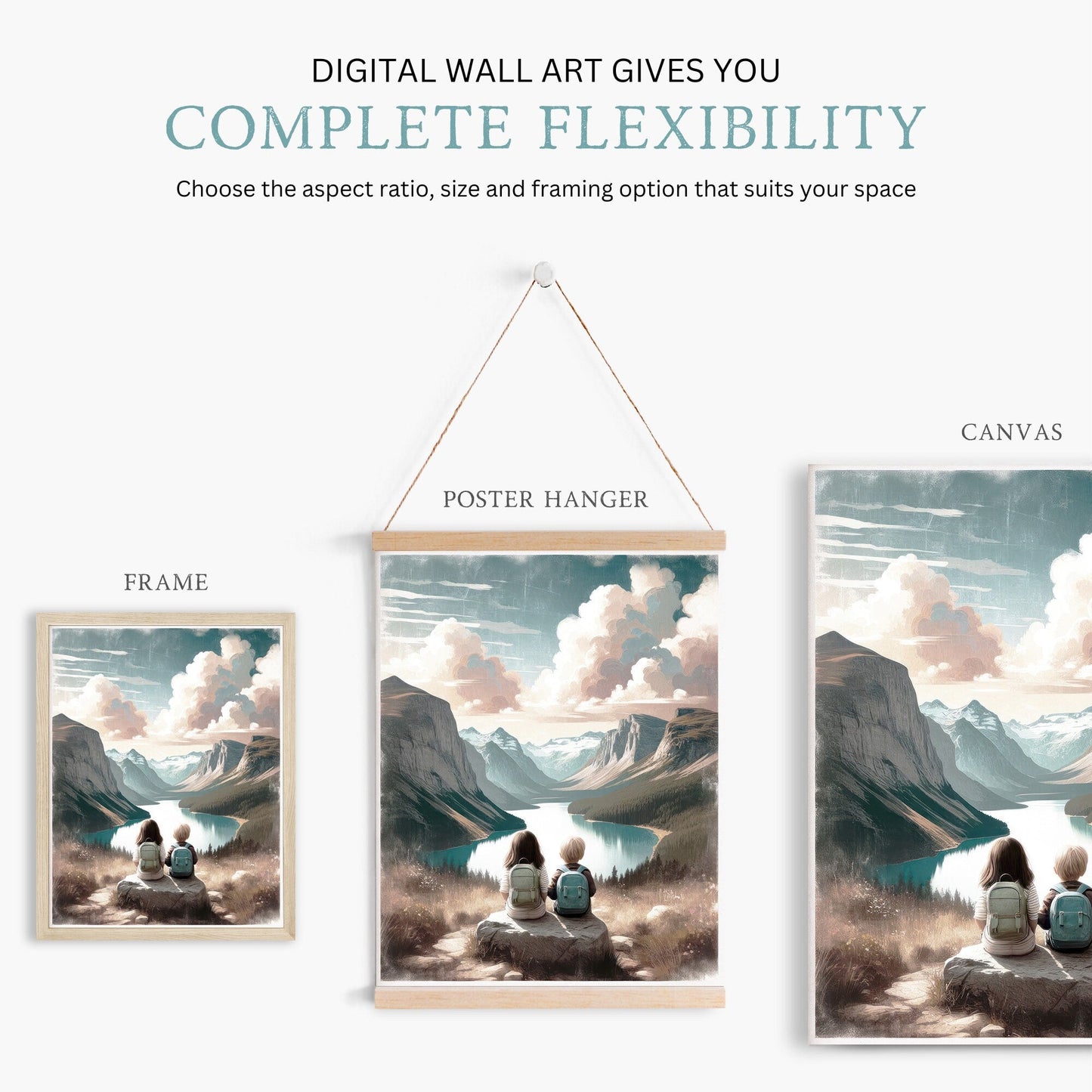 Brother and Sister Wall Art, Sibling Room Decor, Adventure Prints - WildfieldPrints