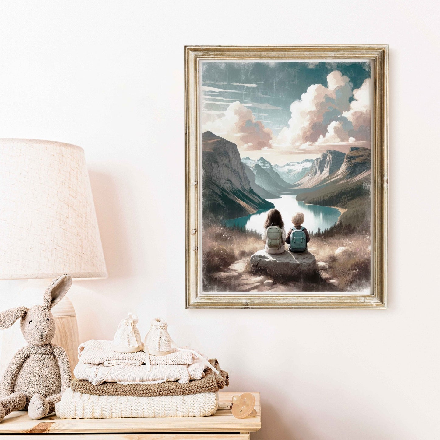 Brother and Sister Wall Art, Sibling Room Decor, Adventure Prints - WildfieldPrints
