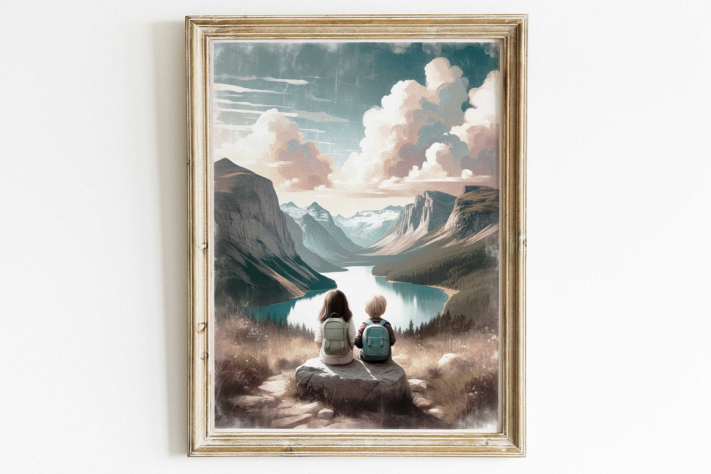 Brother and Sister Wall Art, Sibling Room Decor, Adventure Prints - WildfieldPrints
