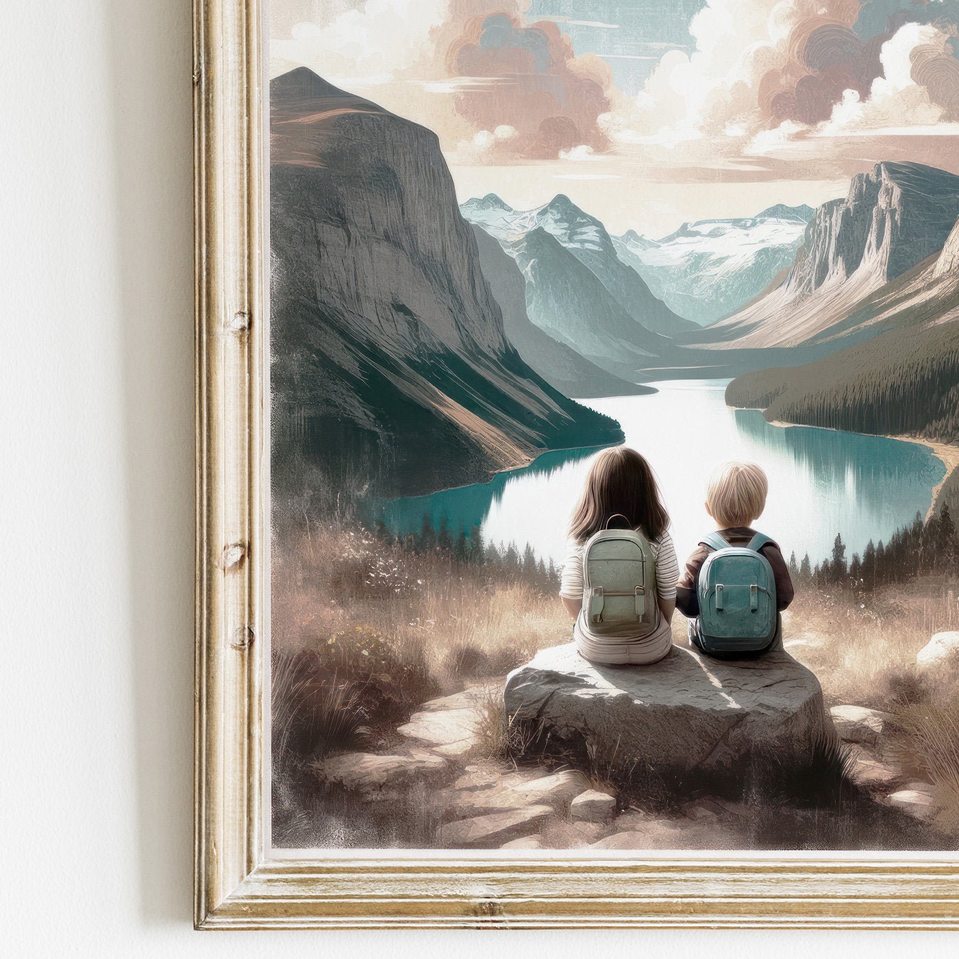 Brother and Sister Wall Art, Sibling Room Decor, Adventure Prints - WildfieldPrints