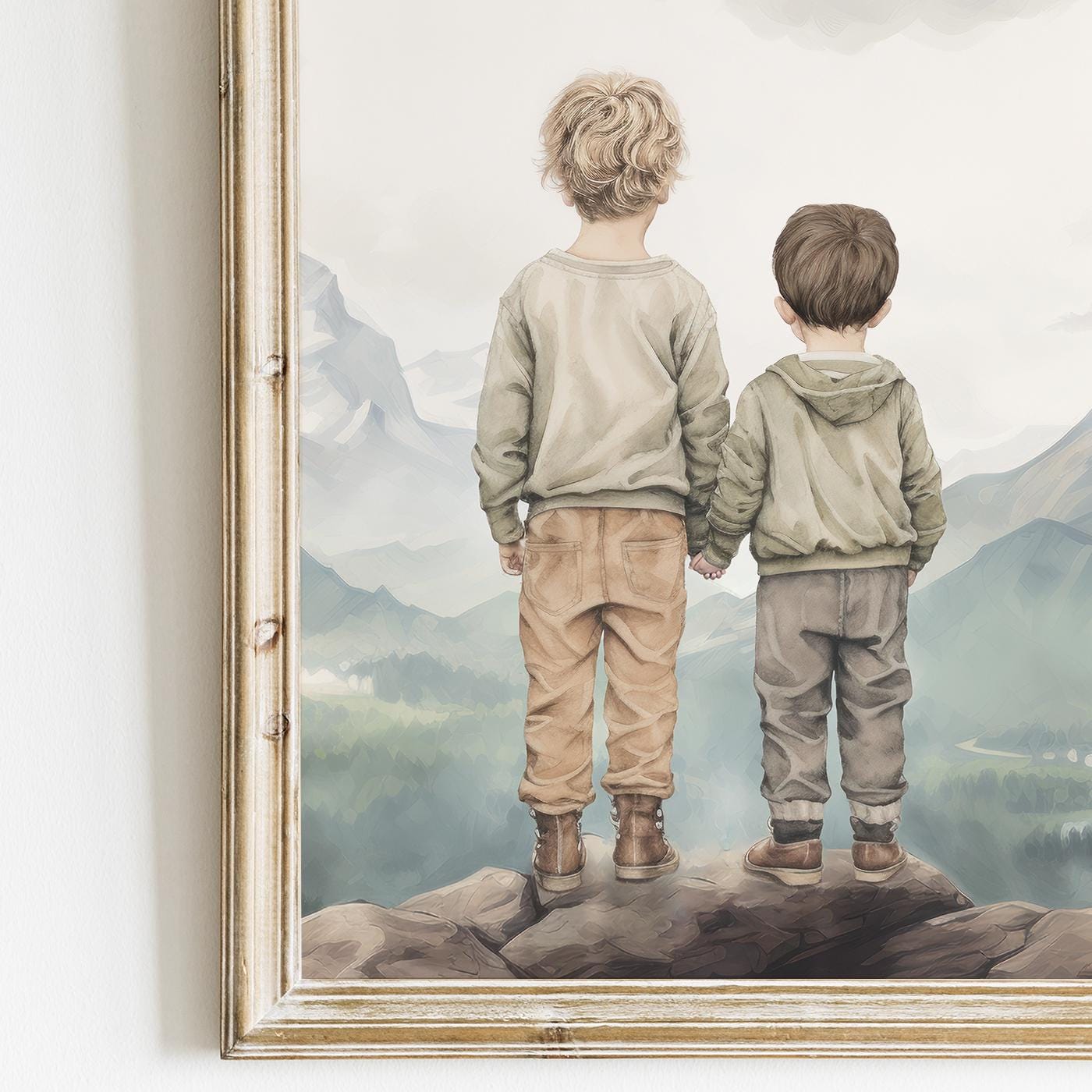 Brother Bedroom Wall Decor, Adventure Art for Boys, Two Prints - WildfieldPrints