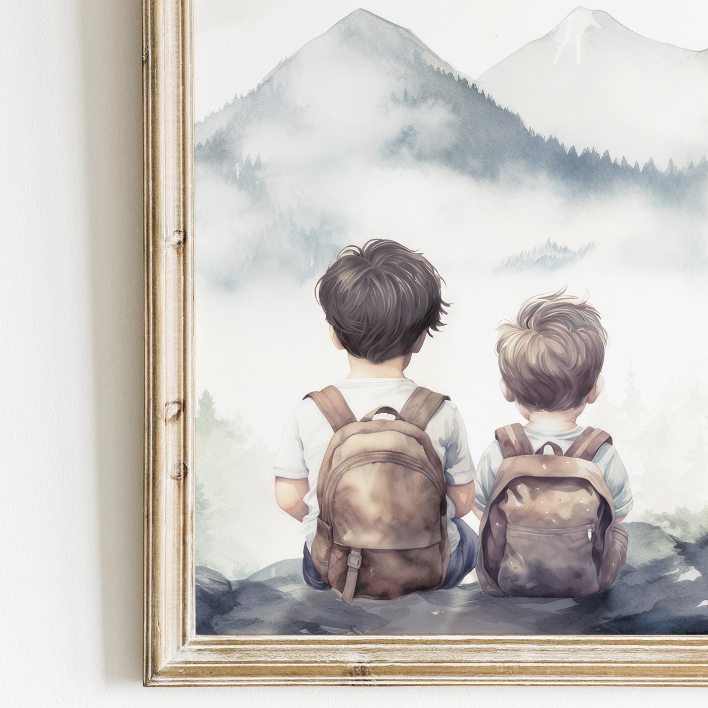 Brother Nursery Decor, Woodland Adventure Prints, Forest Wall Art - WildfieldPrints