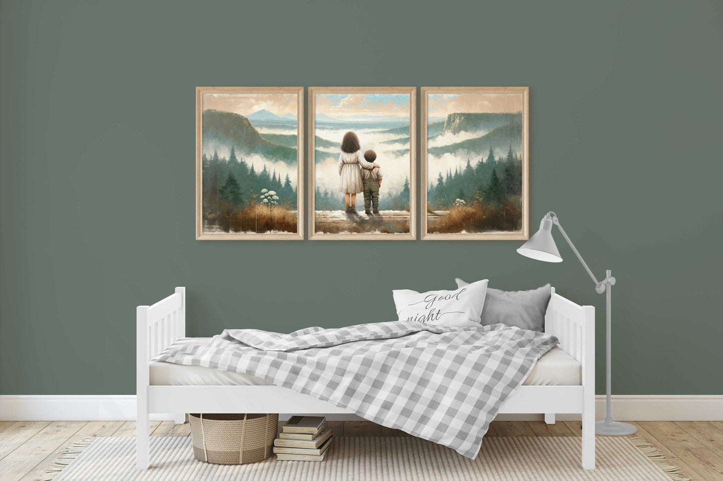 Brother & Sister Wall Art, Boy and Girl Print, Adventure Decor - WildfieldPrints