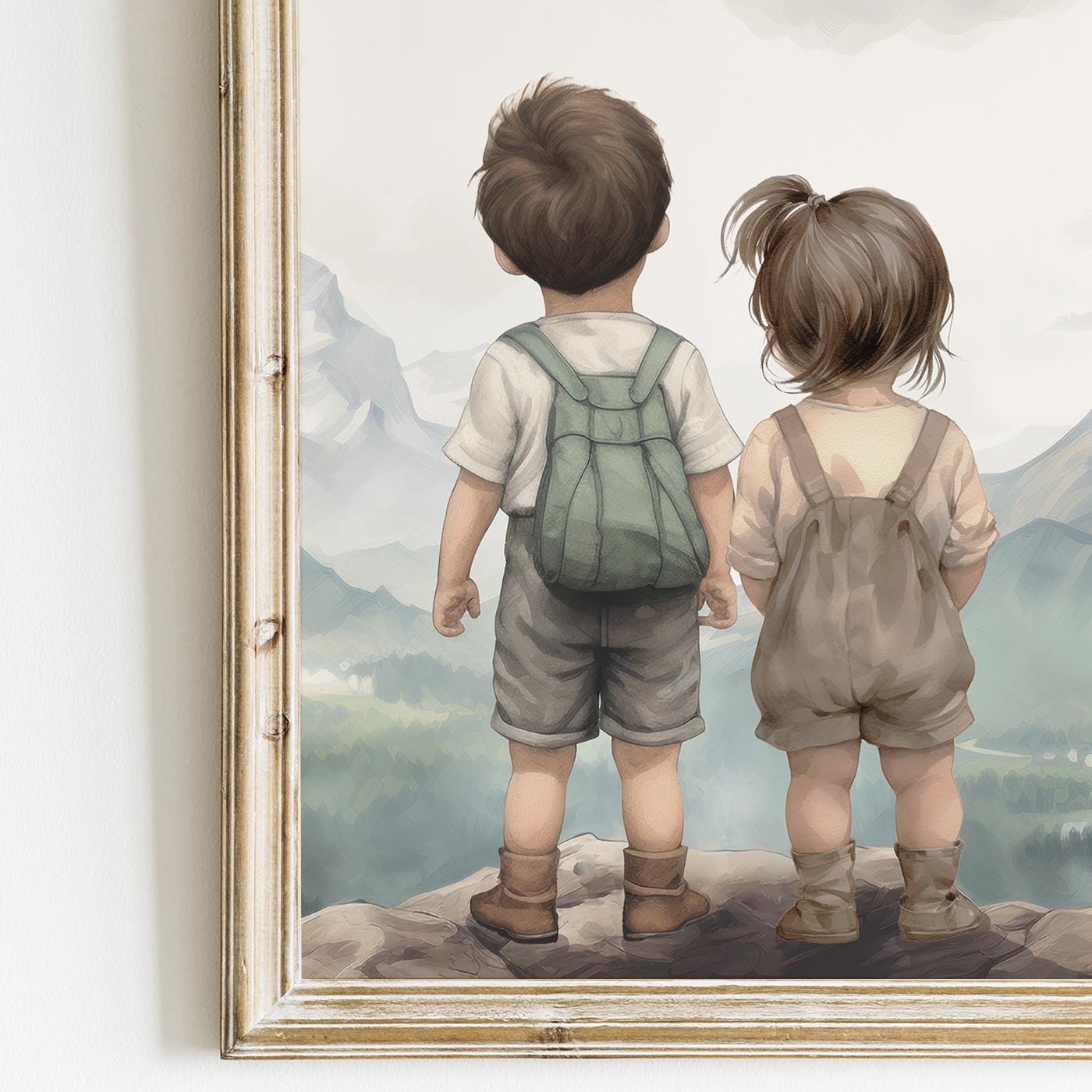 Brother & Sister Wall Art, Sibling Room Decor, Shared Toddler Room Print, Adventure Art Kids, Brother Sister Nursery, Printable Sibling Art - My Store